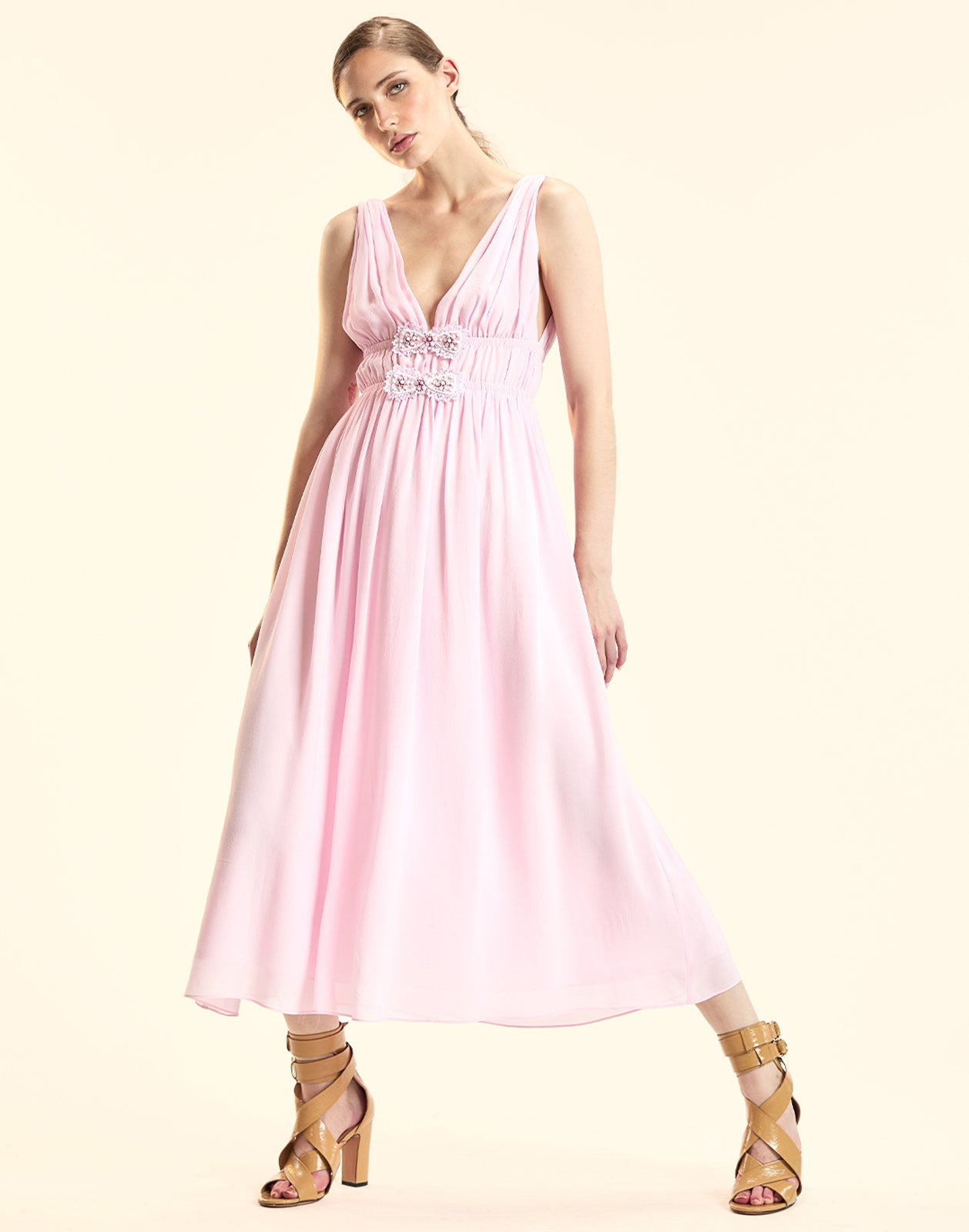 Amelie Silk Midi Dress - 3