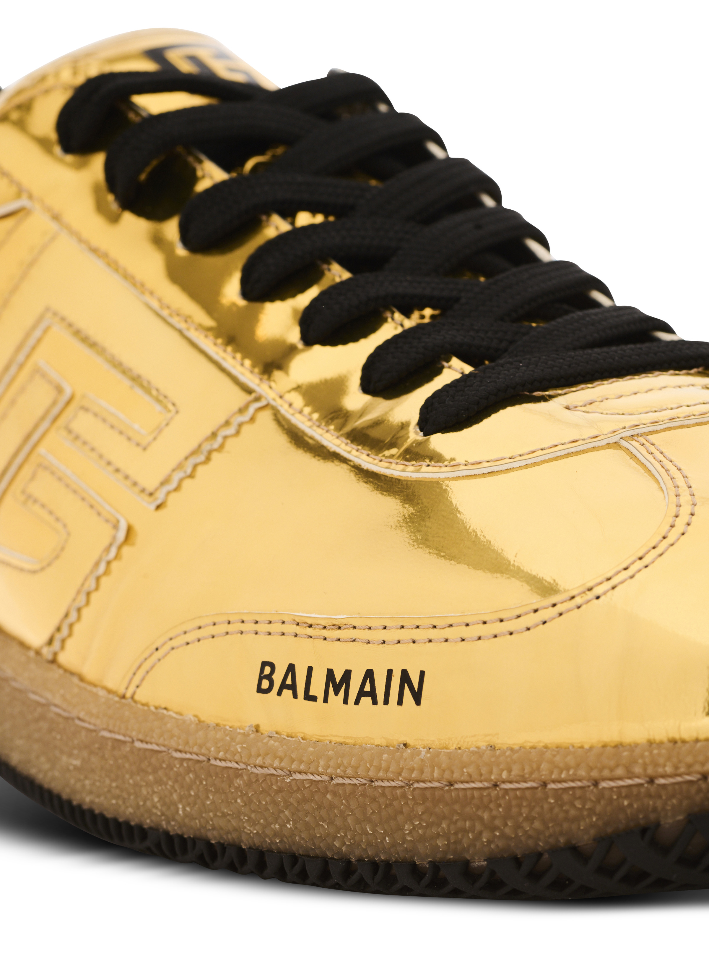 Balmain Swan trainers in mirror-effect leather - 6