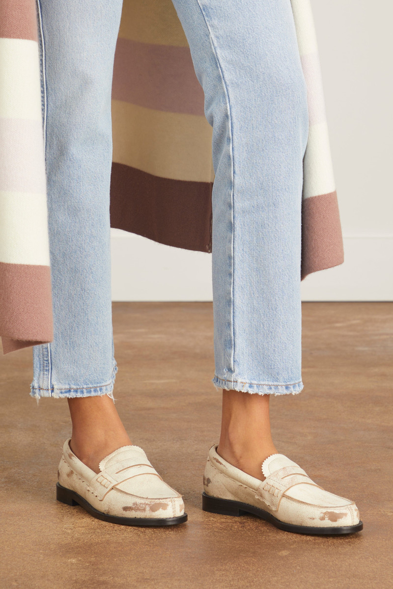 Golden Goose Jerry Mocassino Loafer in White Beige outlook