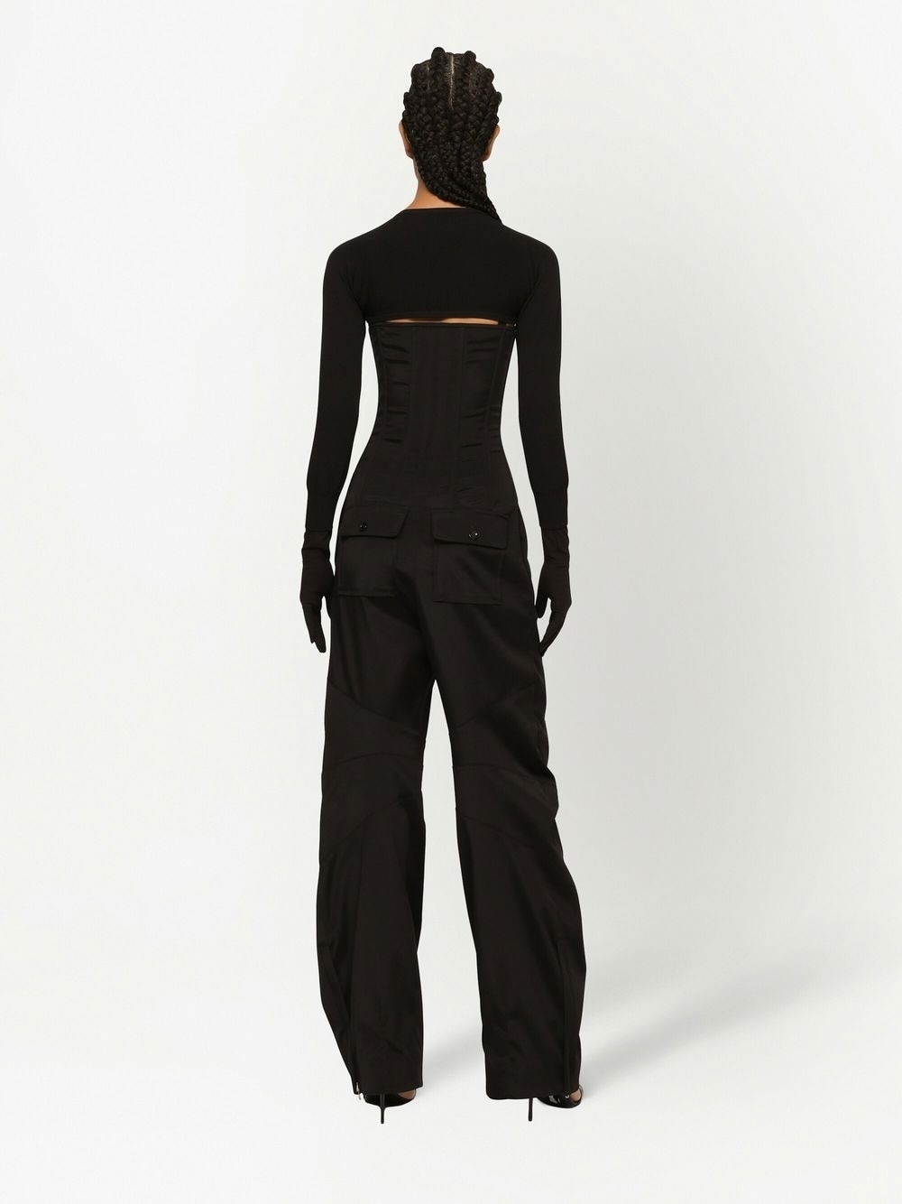 KIM DOLCE&GABBANA cropped button-fastening cardigan - 4