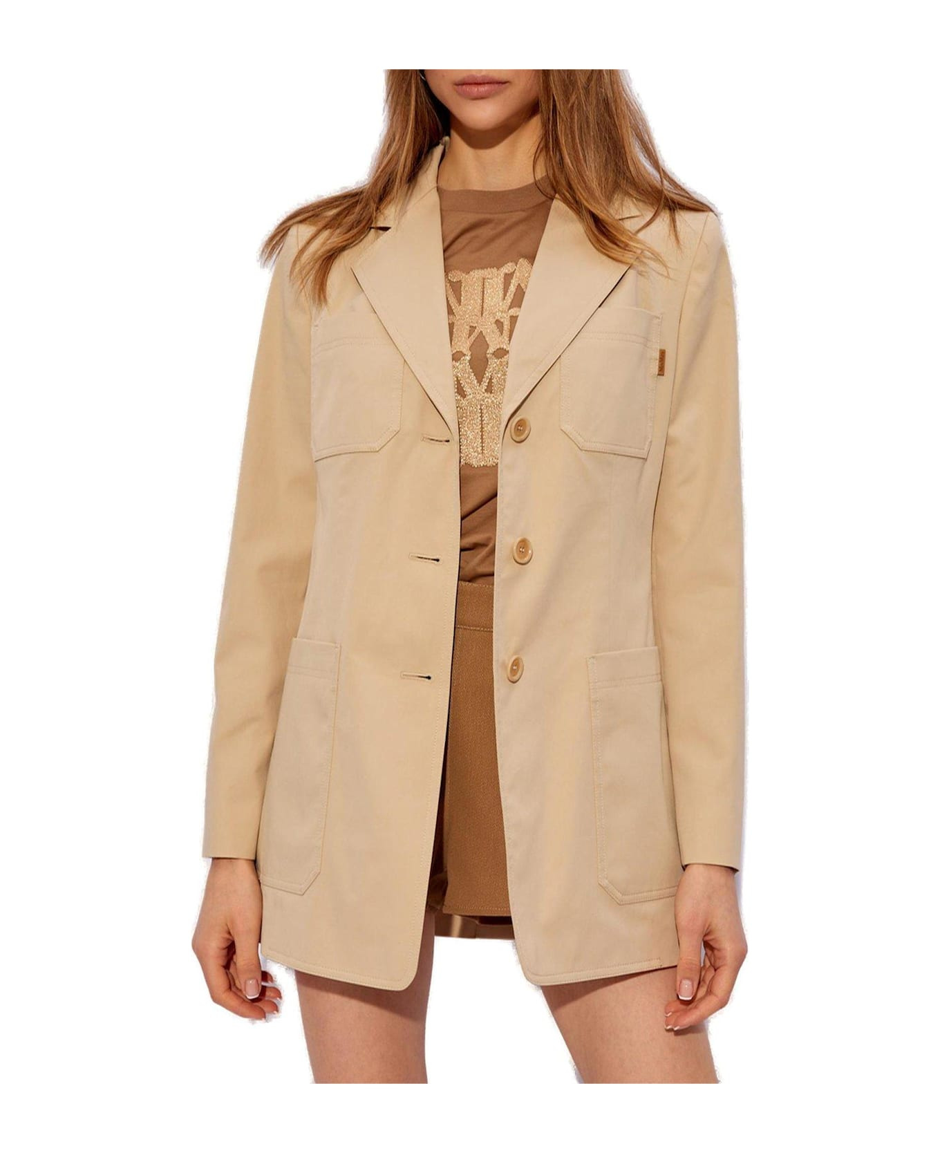 Single-breasted Long-sleeved Blazer - 2