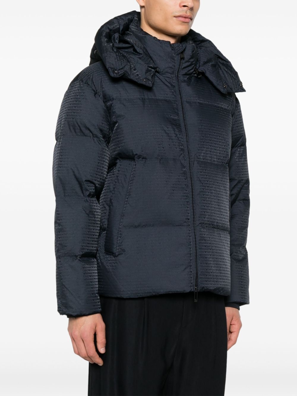 logo-jacquard jacket - 3