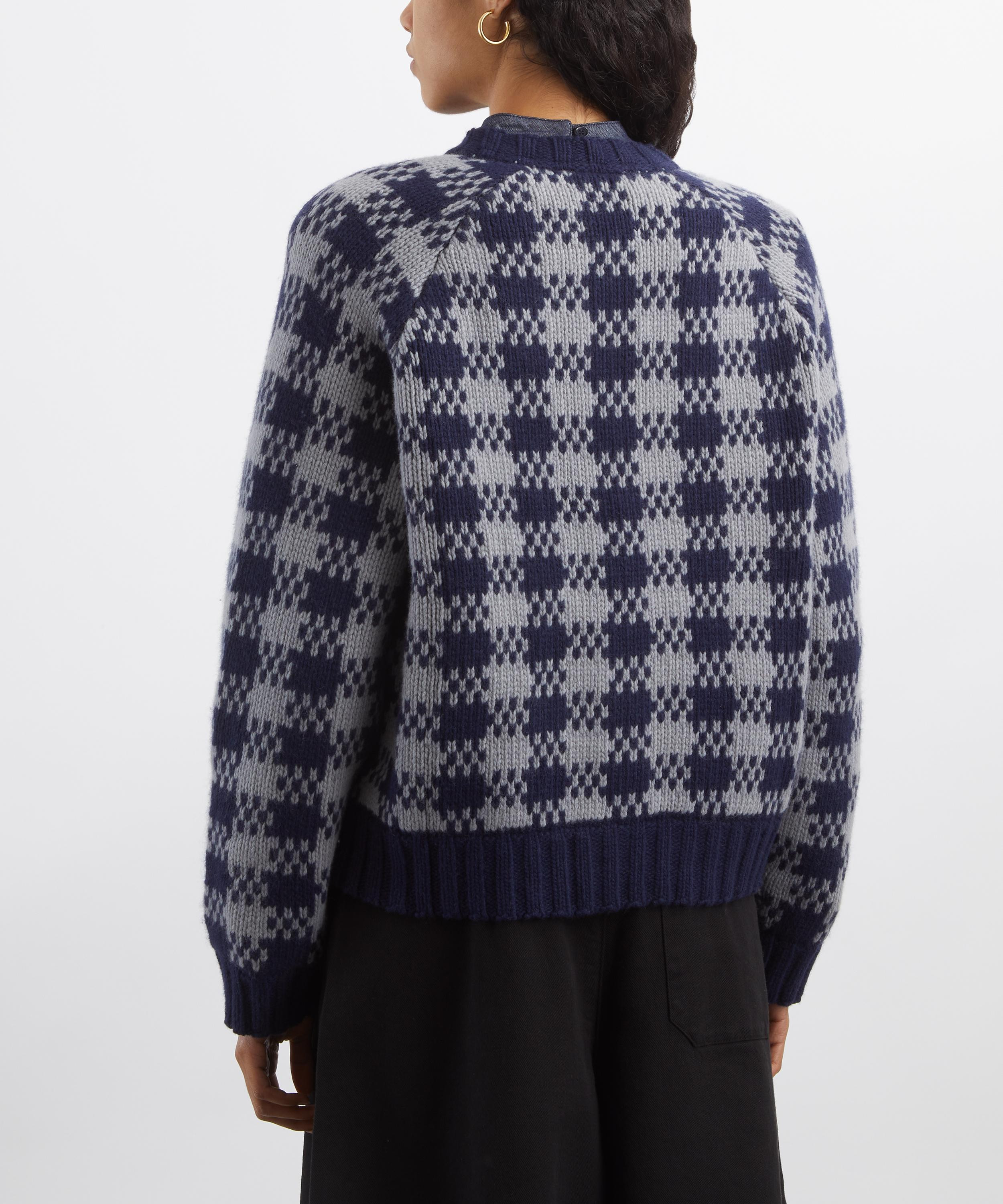 Navy Atomic Lambswool Cardigan - 4