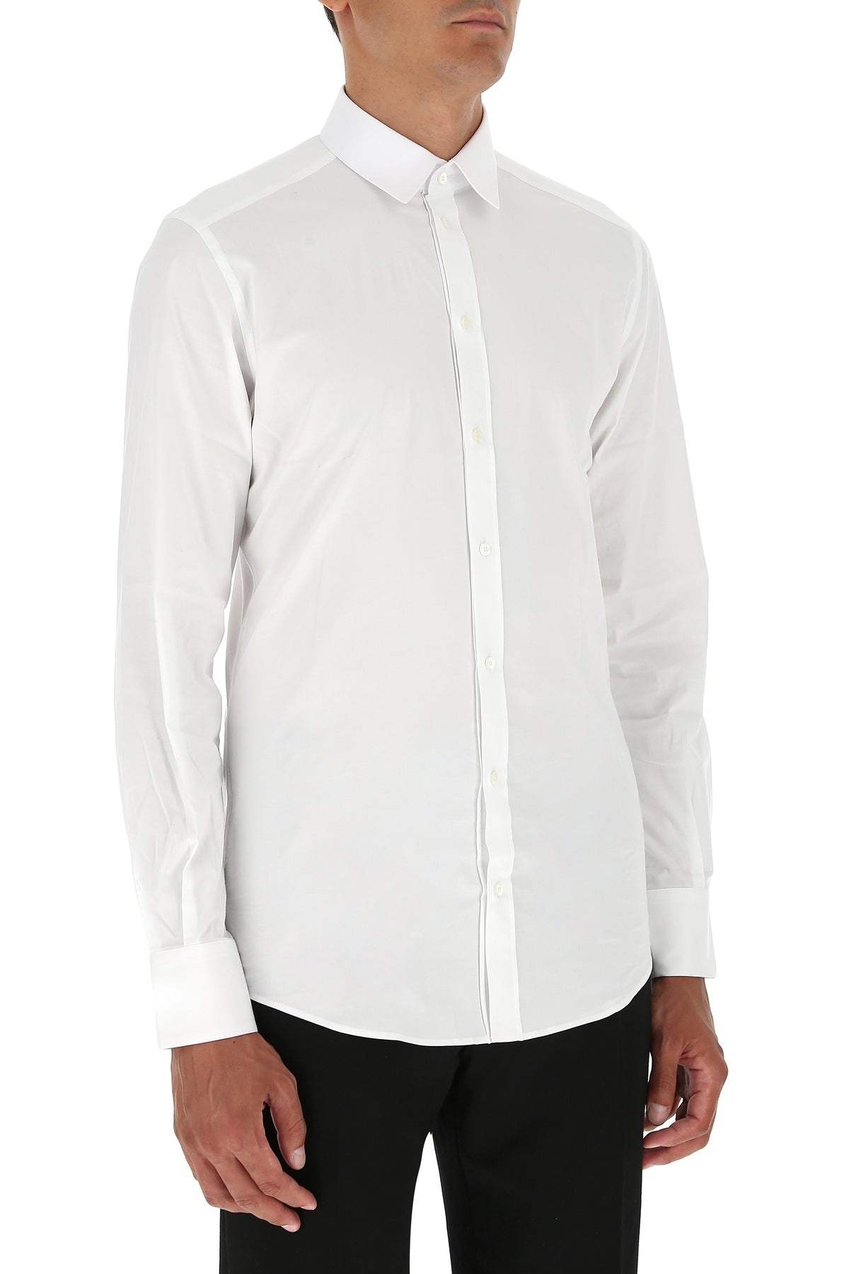 White stretch poplin shirt - 3