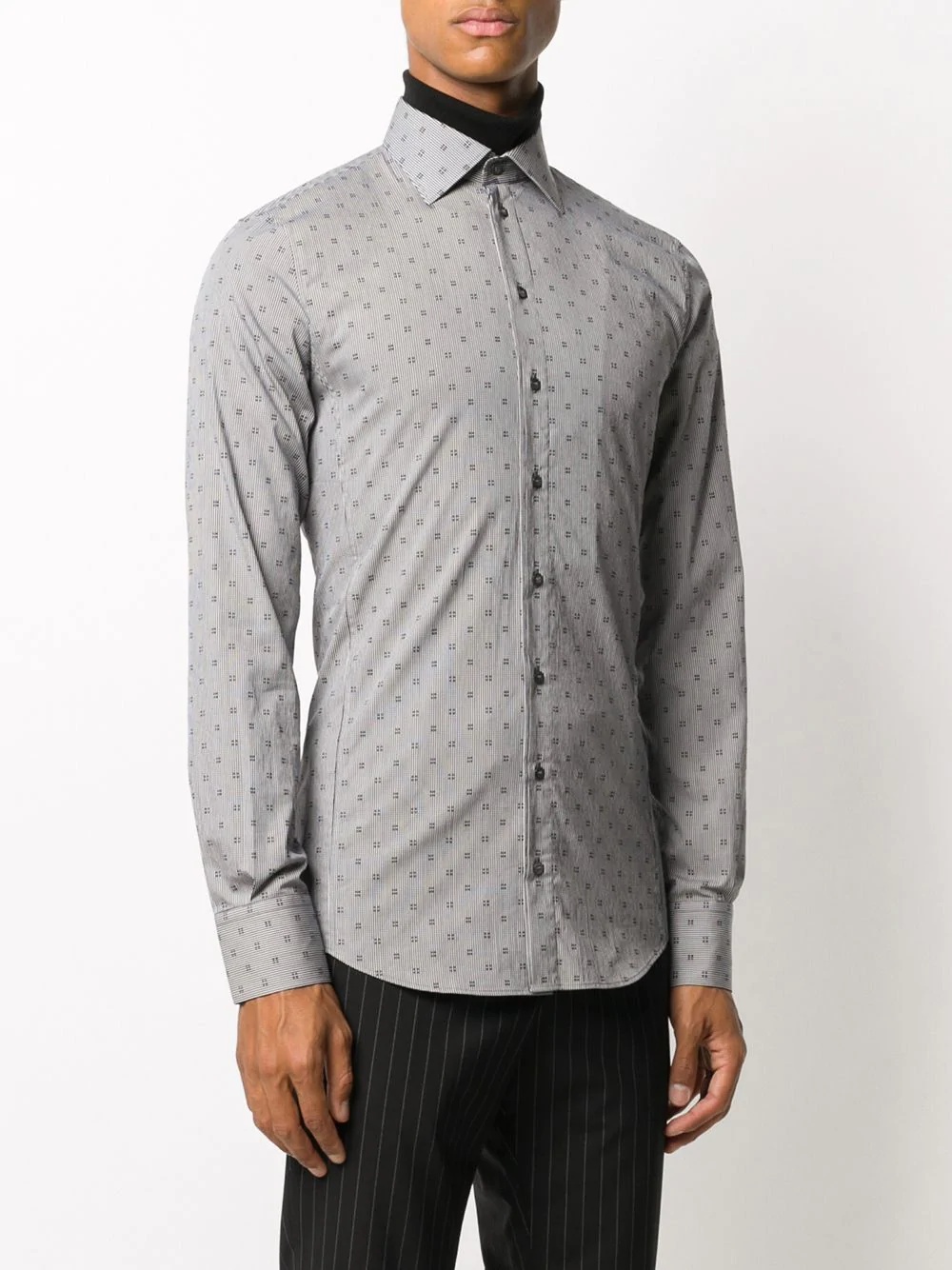 micro checked shirt - 3