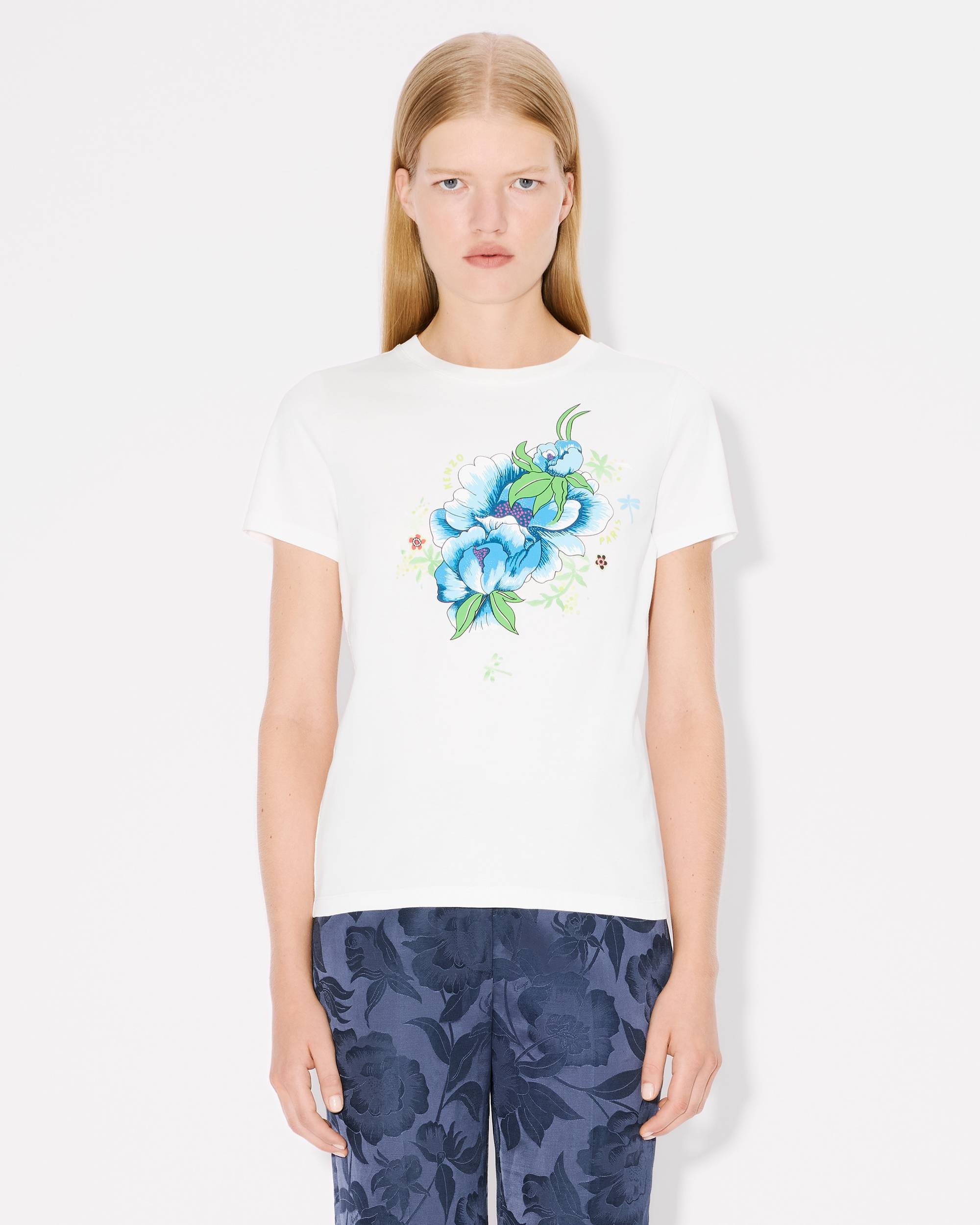 'KENZO Peonies' T-shirt in cotton - 3