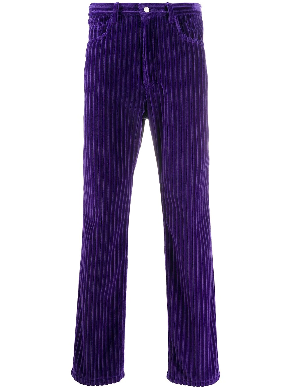 corduroy straight-leg trousers - 1