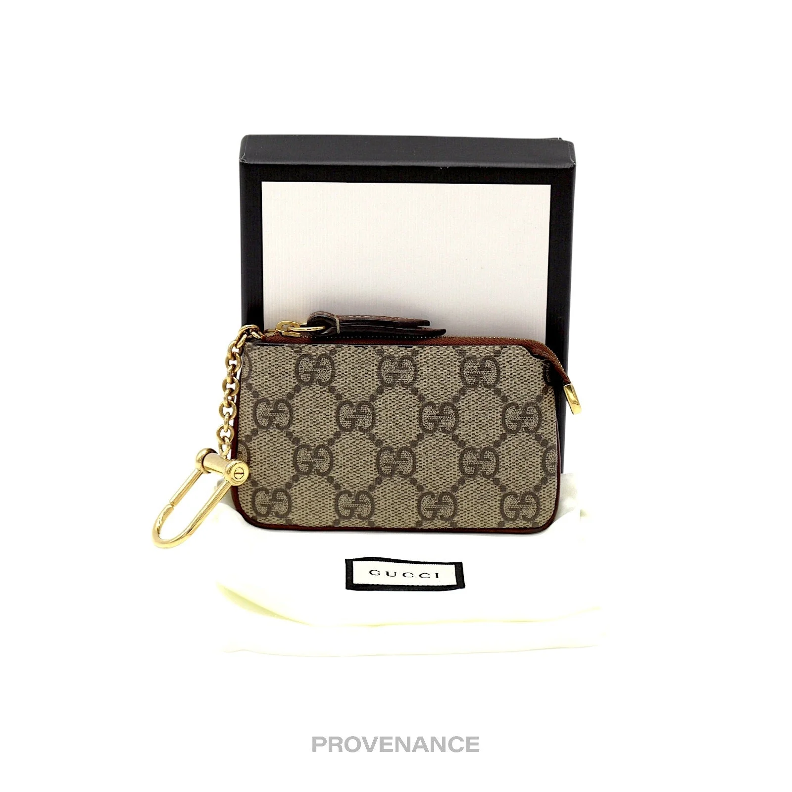 Gucci Key Pouch Cles - GG Supreme Brown - 1