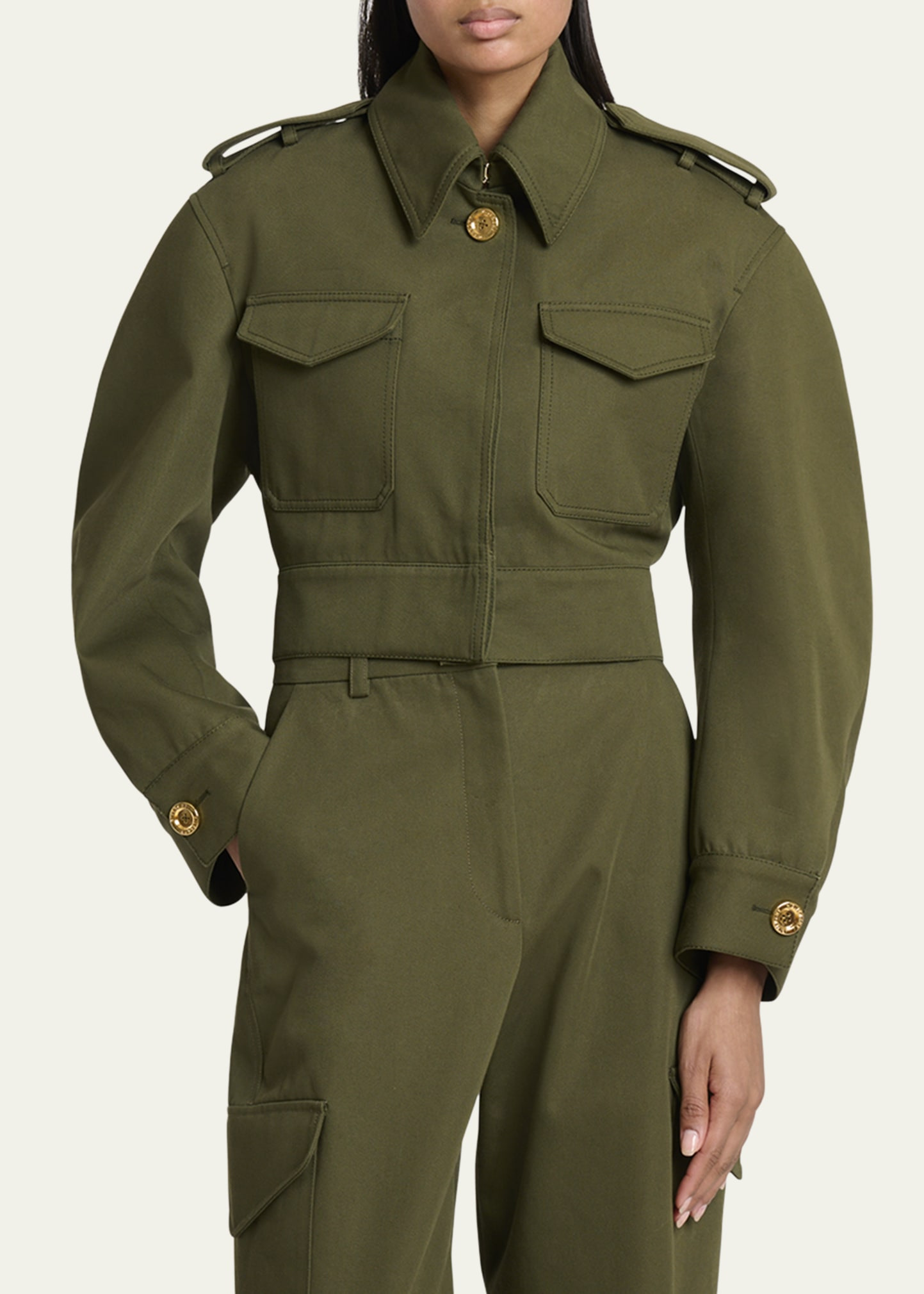 Cocoon Cropped Utility Jacket - 4