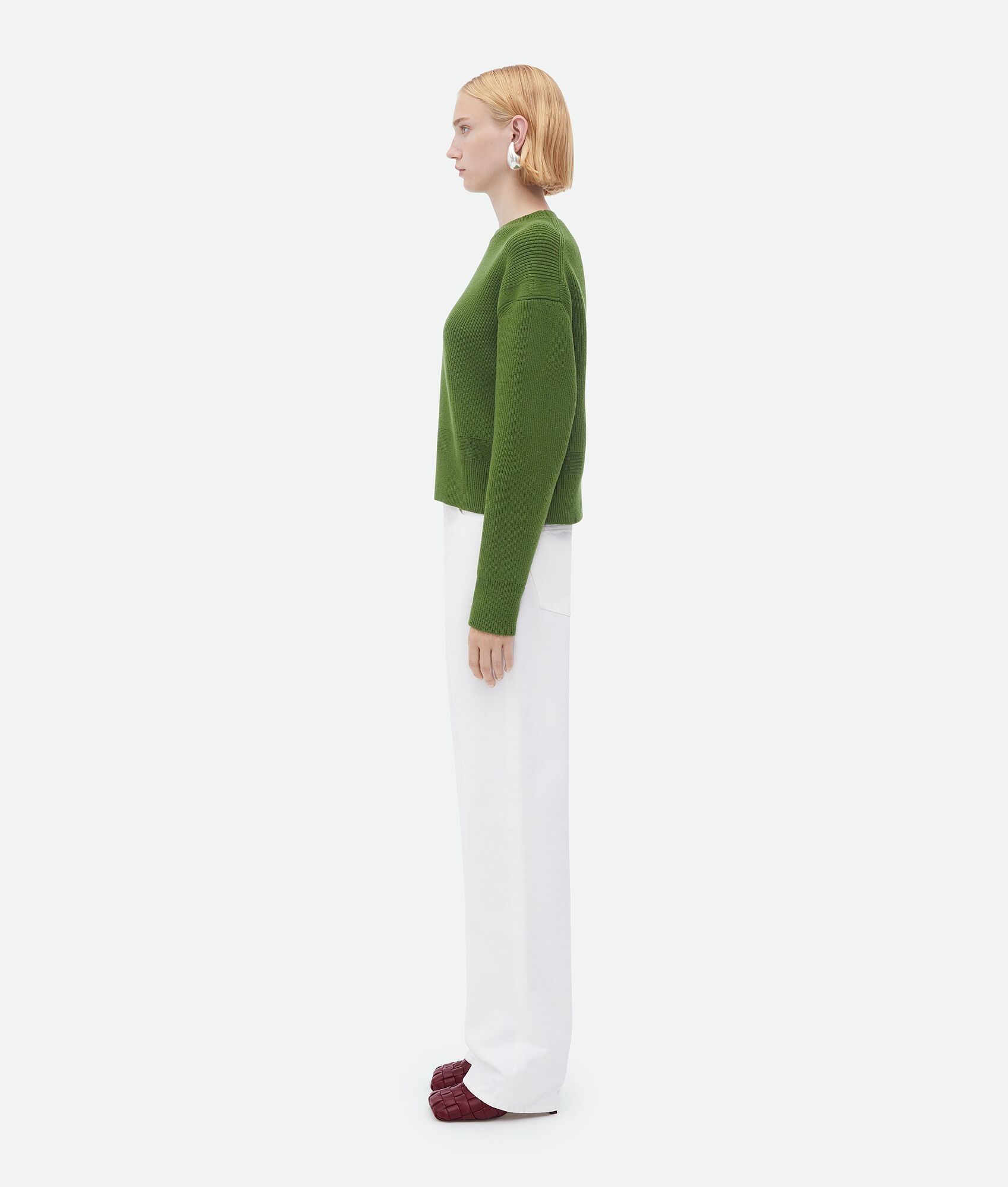 english rib cashmere jumper - 2