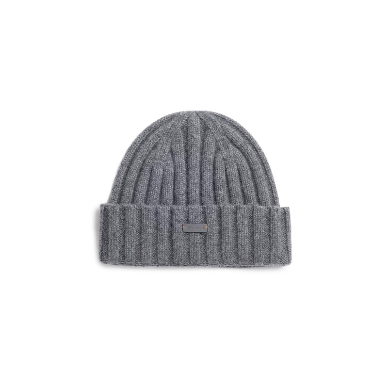 Grey cashmere beanie 1