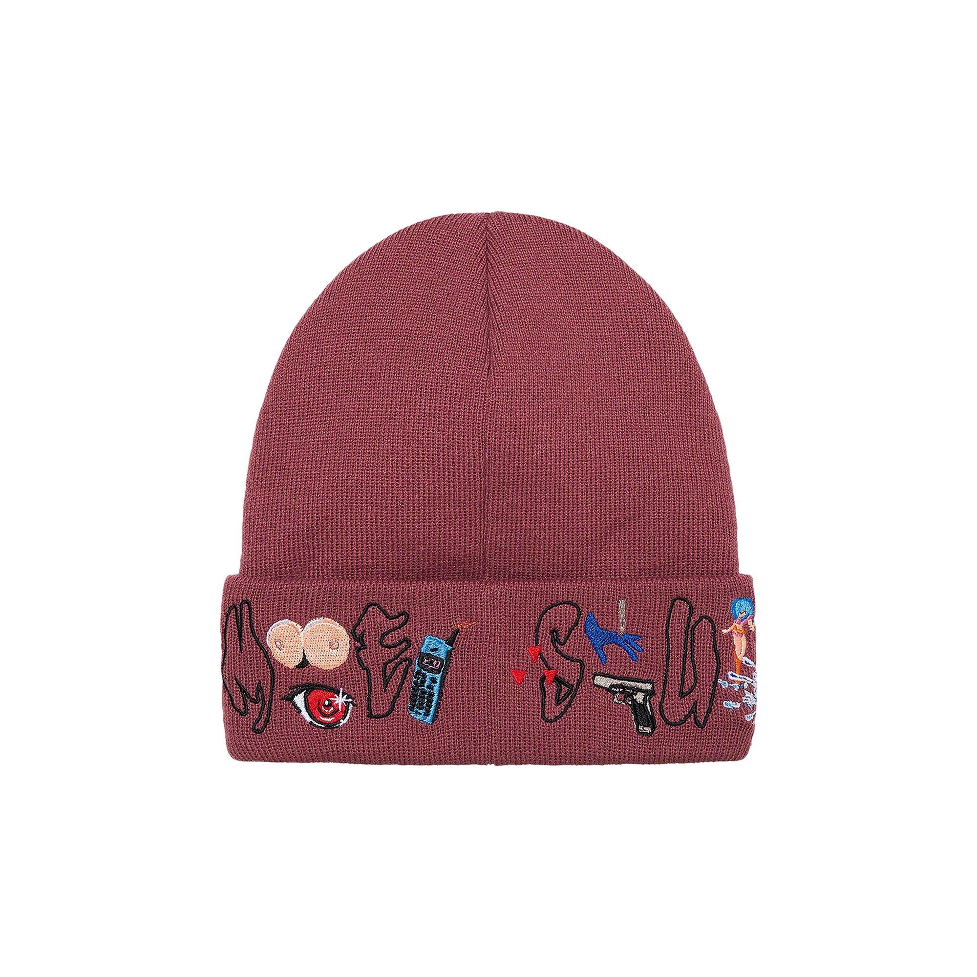 Supreme Supreme AOI Icons Beanie 'Plum' | goat | REVERSIBLE