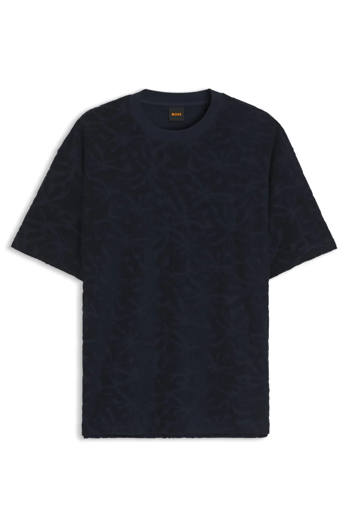 FLORAL-JACQUARD T-SHIRT IN A COTTON BLEND - 1