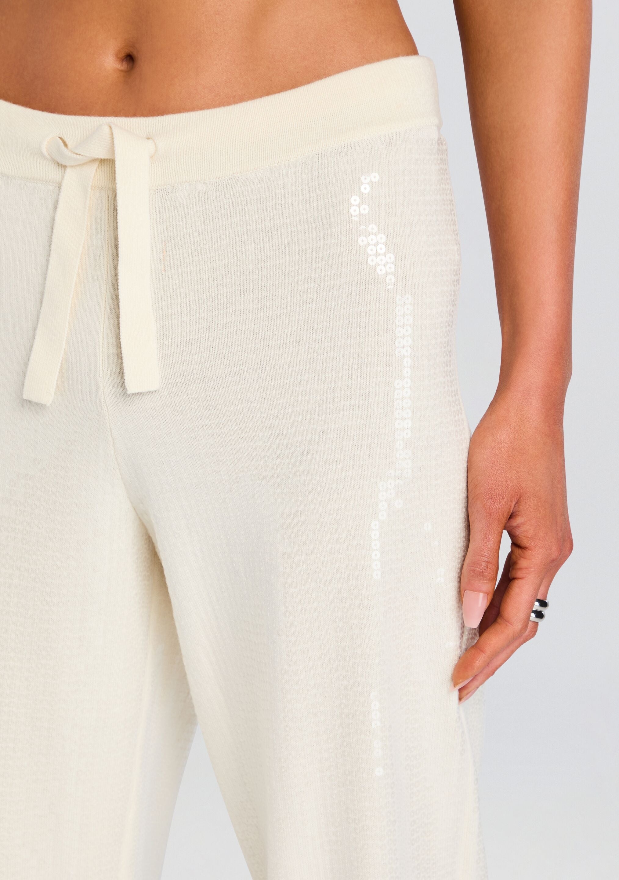 NATALIA SEQUIN KNIT PANT - 2
