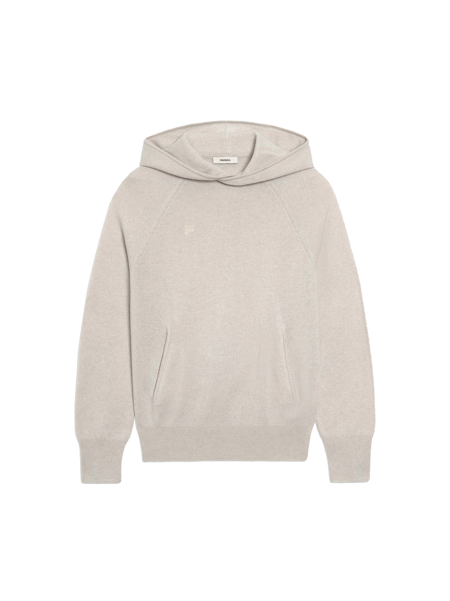 Mens Recycled Cashmere Hoodie - Oatmeal - 1