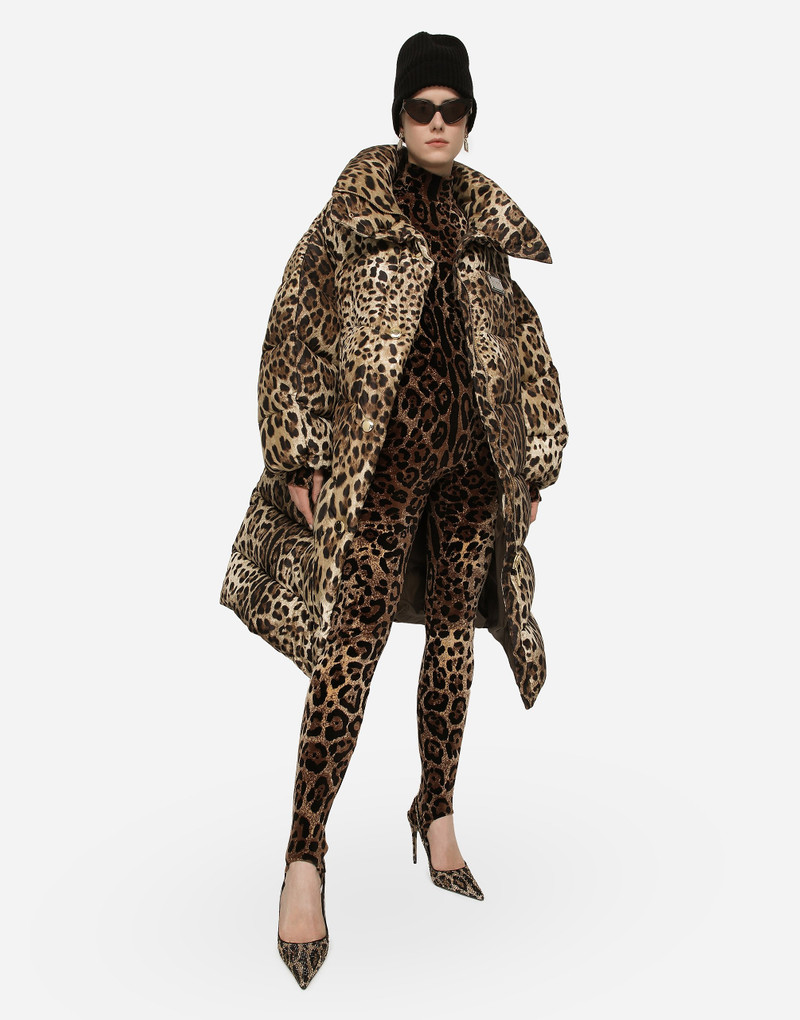 Dolce & Gabbana Long leopard-print nylon jacket outlook