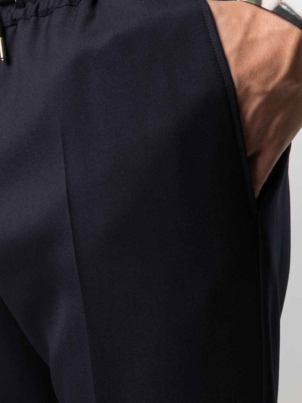 drawstring tapered trousers - 5