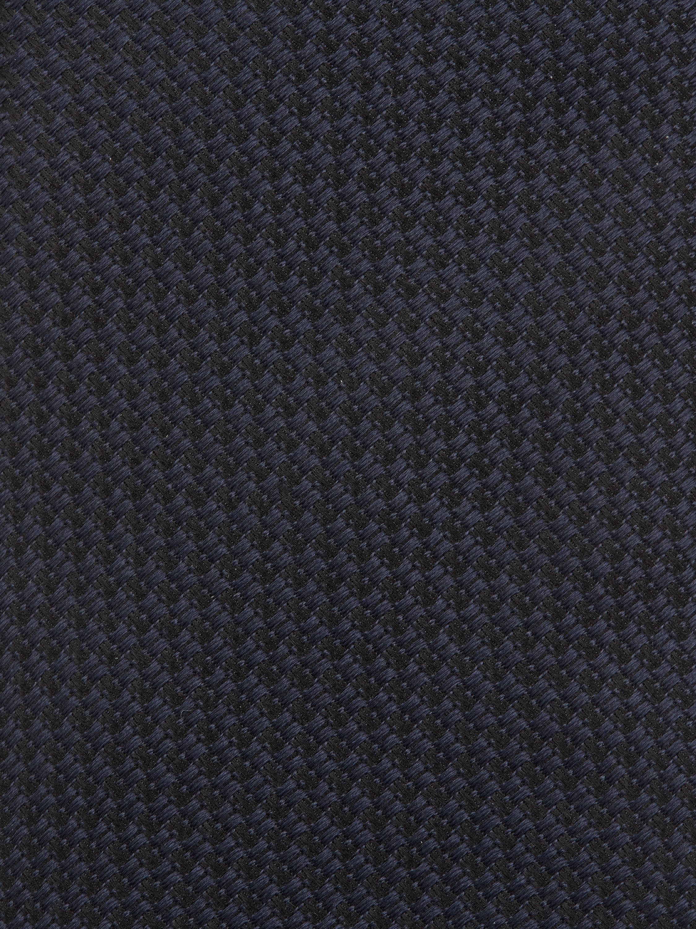 DARK BLUE SILK TIE - 2