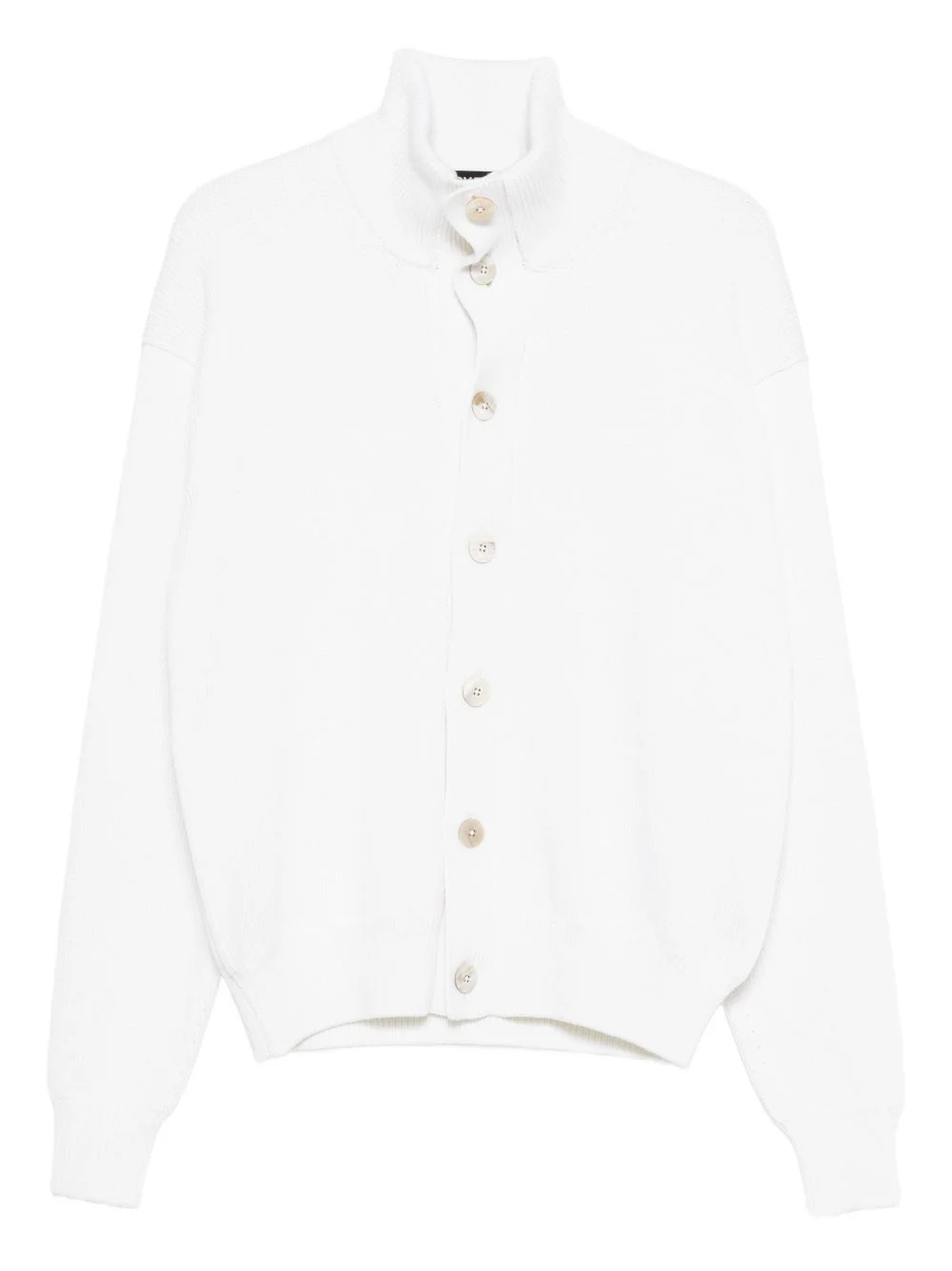 button-fastening high-neck cardigan - 1