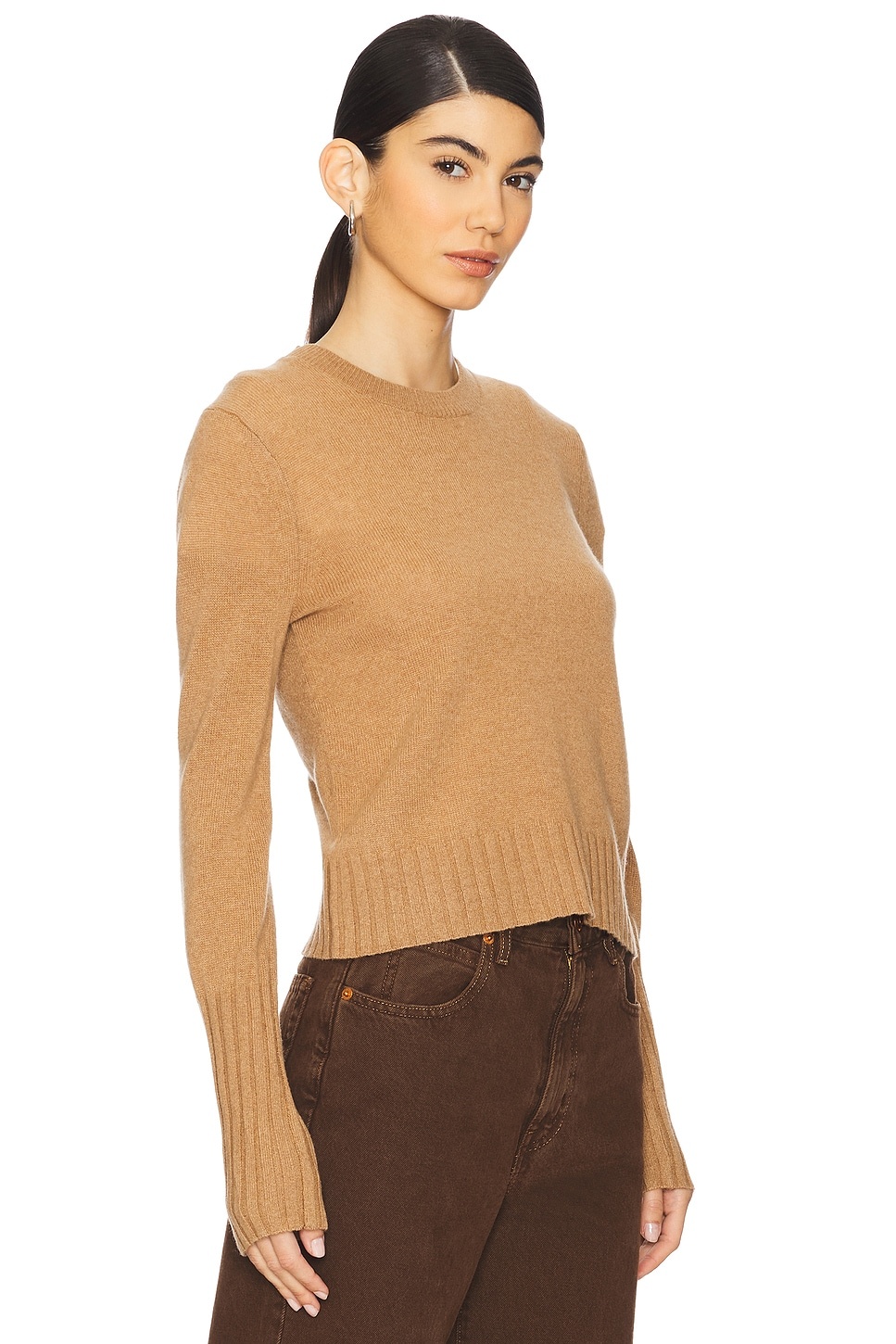 Shrunken Crew Cashmere Sweater - 2