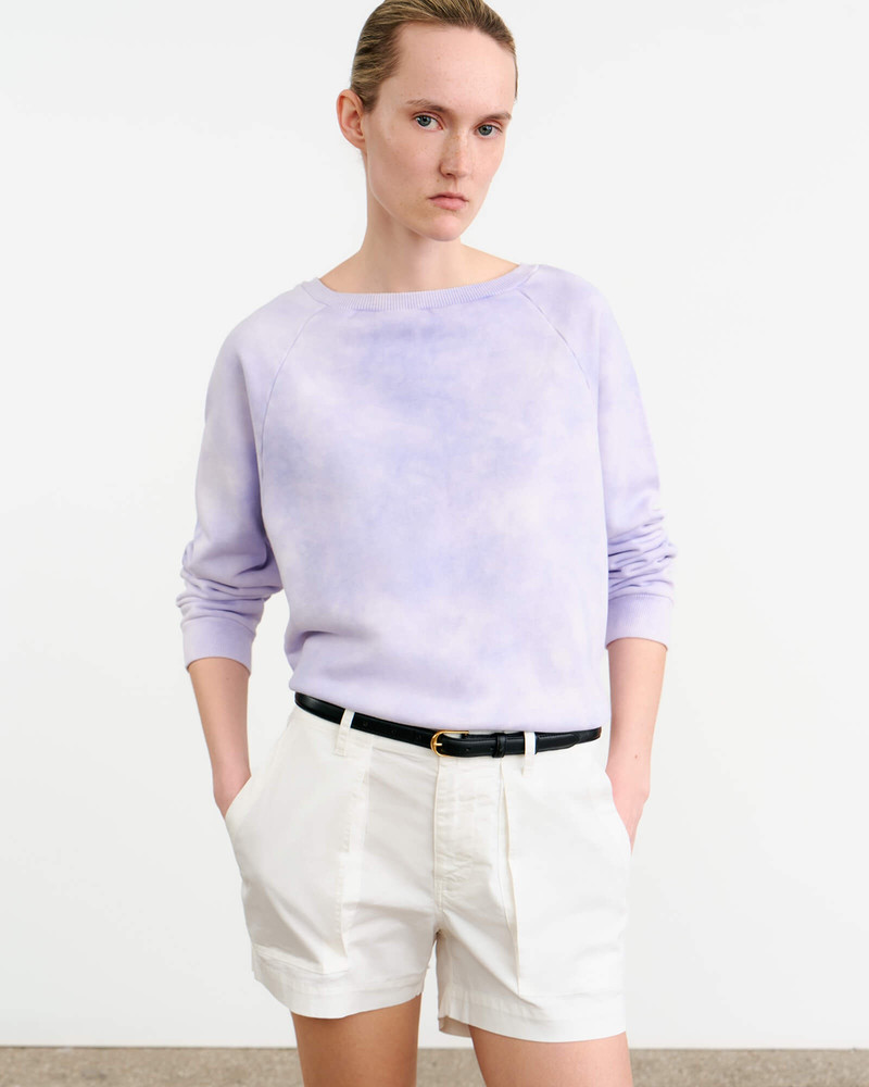 NILI LOTAN TIE DYE CLASSIC CREW NECK SWEATSHIRT outlook