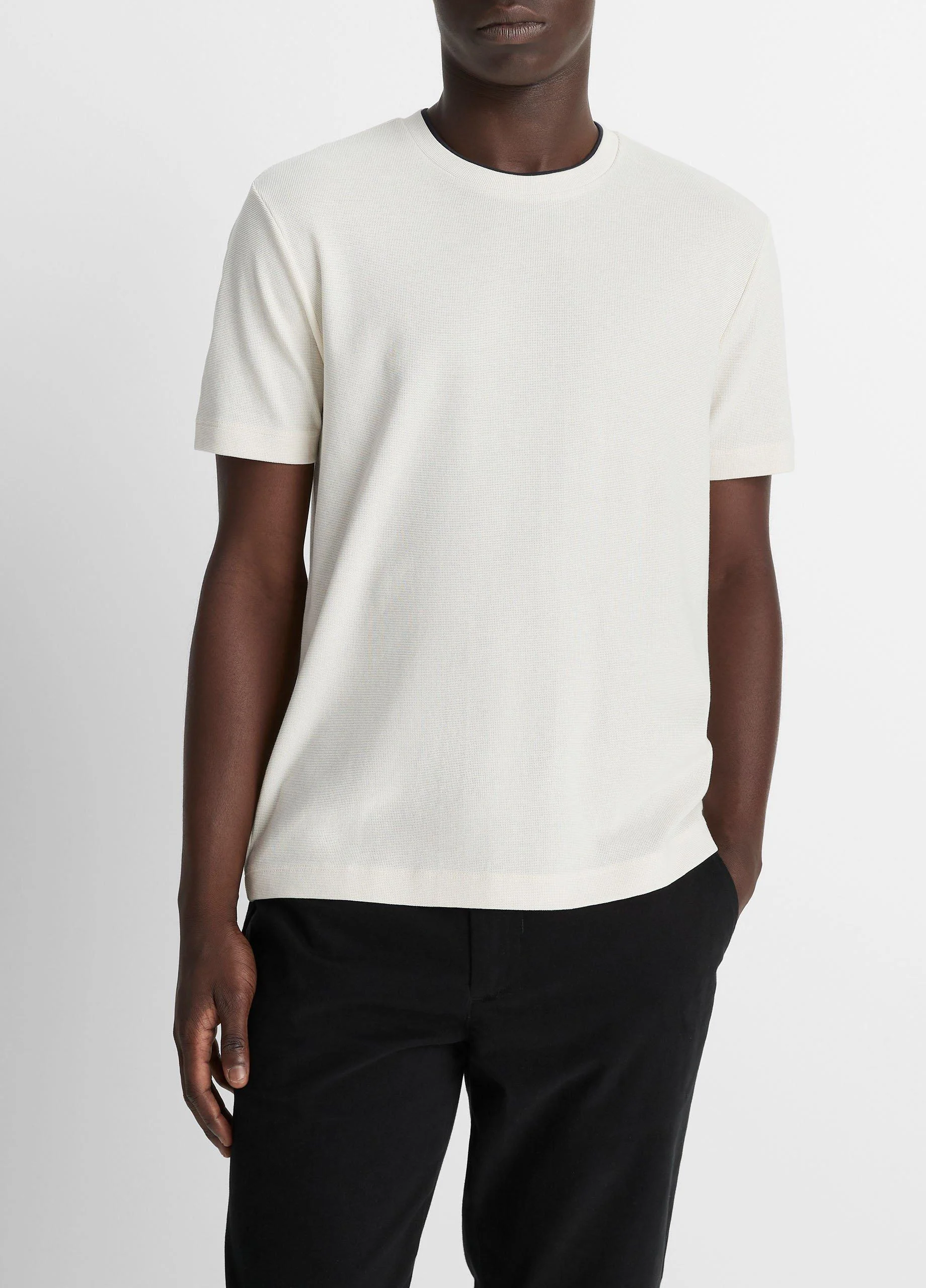 Double-Neck Pima Cotton T-Shirt - 1