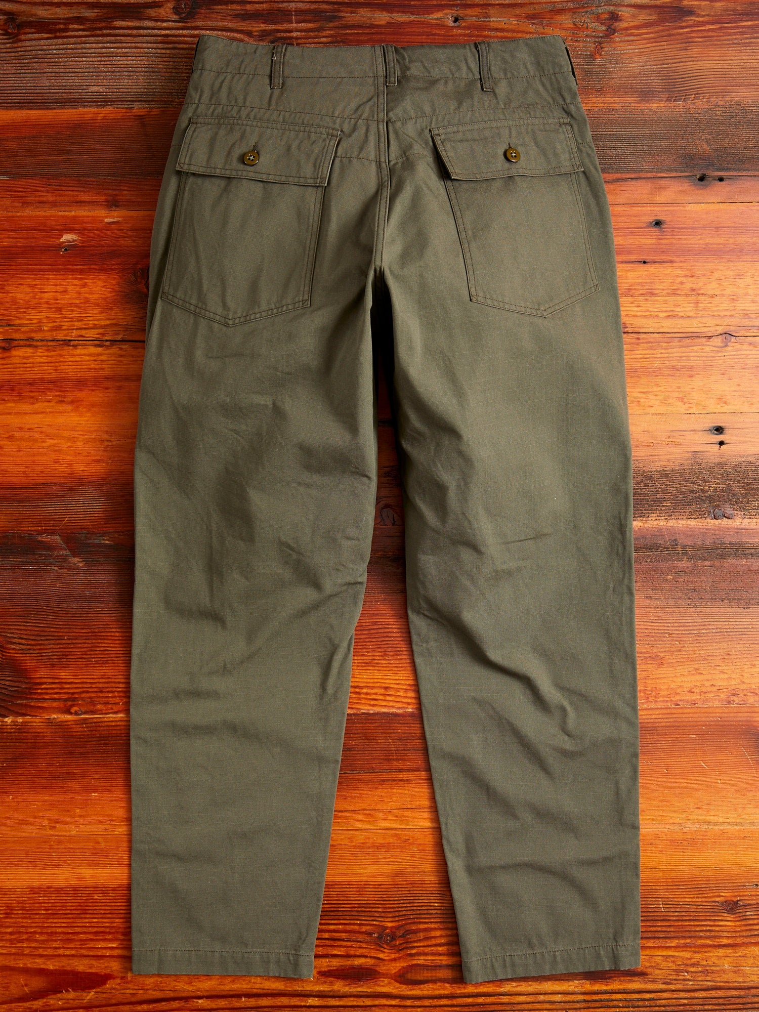 Fatigue Pants in Olive Heavyweight Cotton Ripstop - 12