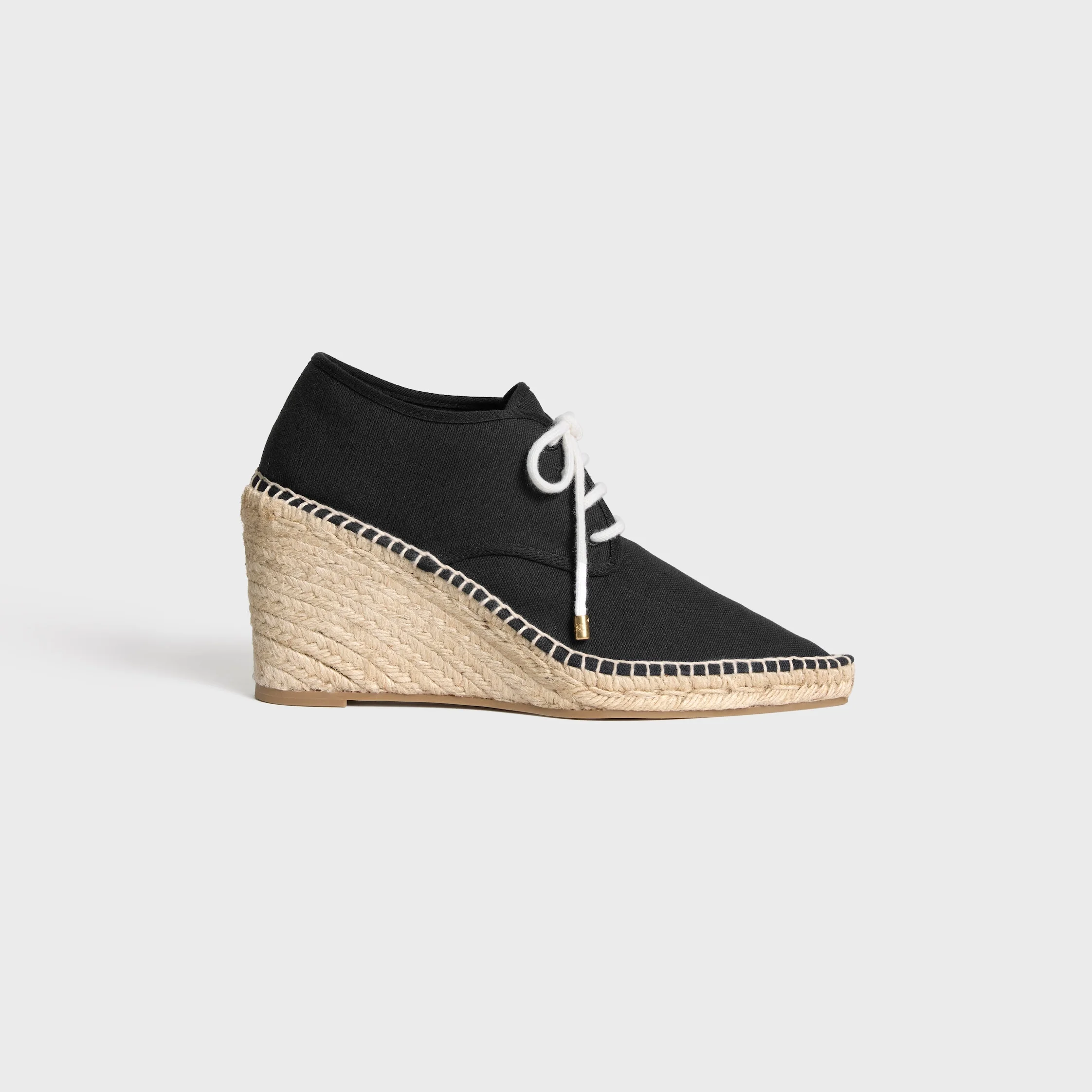 WEDGE LACE-UP ESPADRILLES IN CANVAS - 1