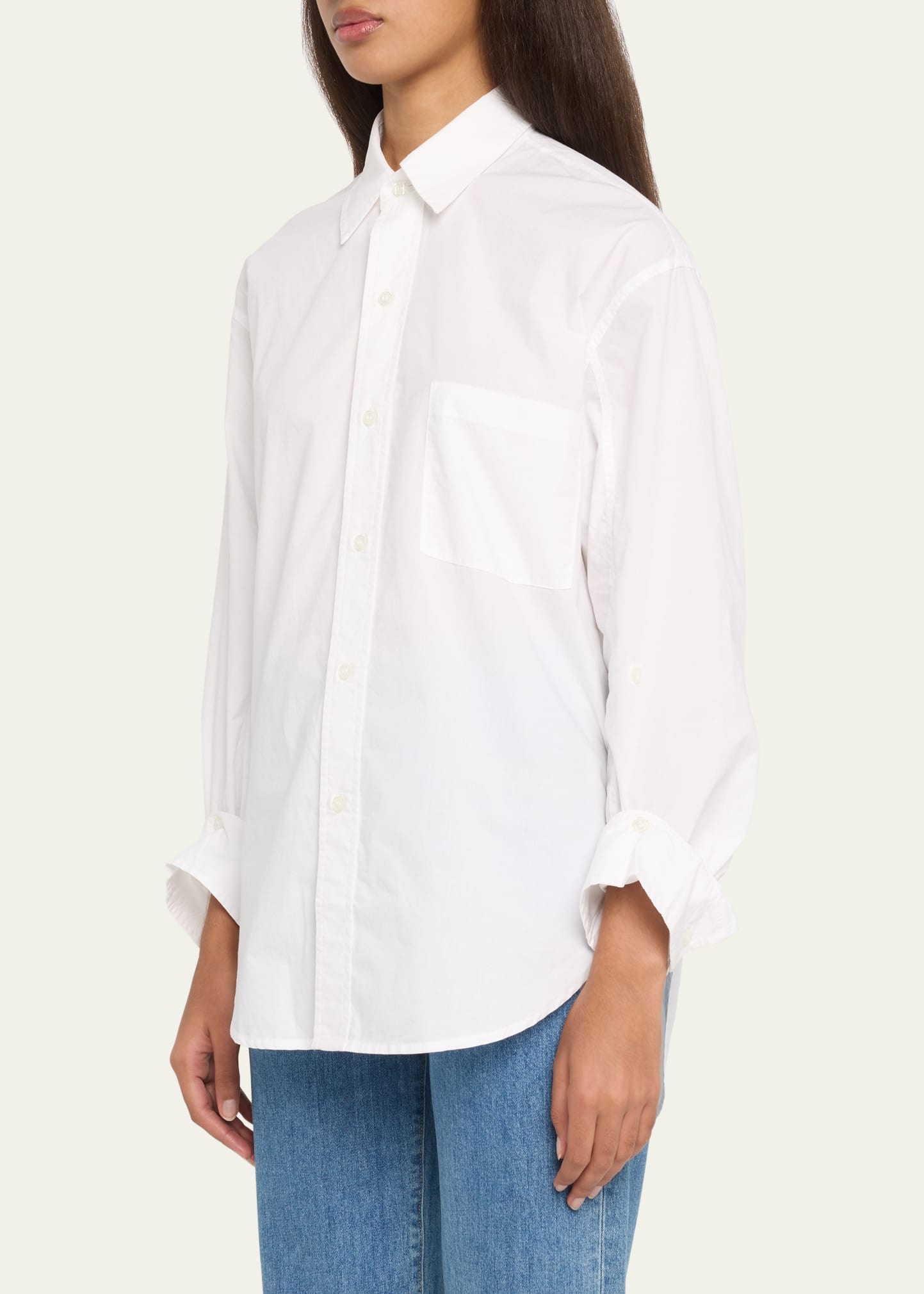 Kayla Button-Front High-Low Shirt - 4