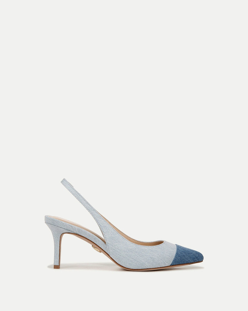 LILIANA DENIM SLINGBACK PUMP 1