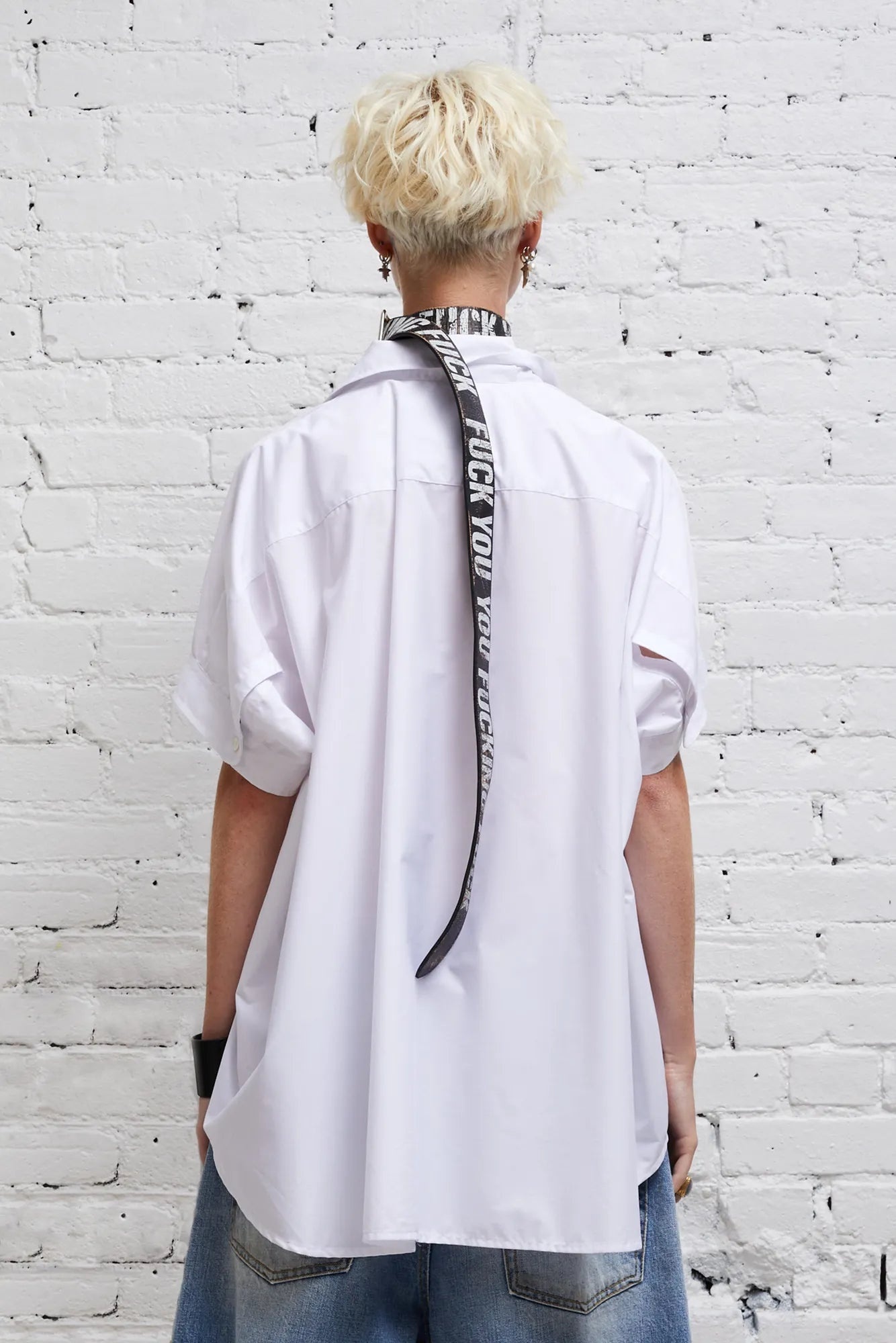 SLEEVELESS BUTTON-UP - WHITE - 3