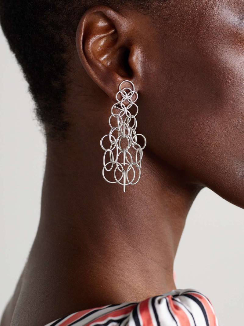 Buccellati Hawaii 14-karat white gold earrings Silver outlook