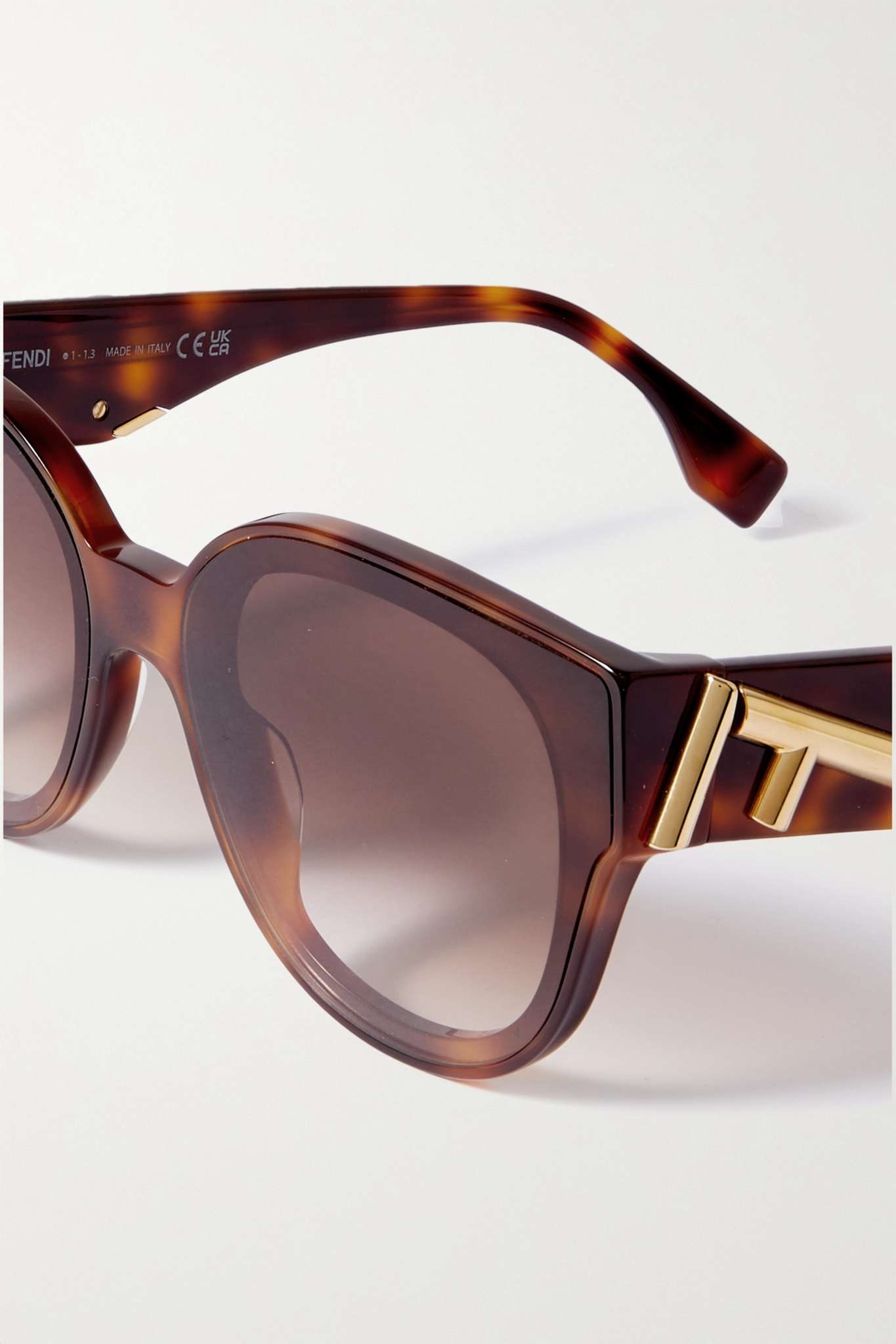 First D-frame embellished tortoiseshell acetate sunglasses - 4