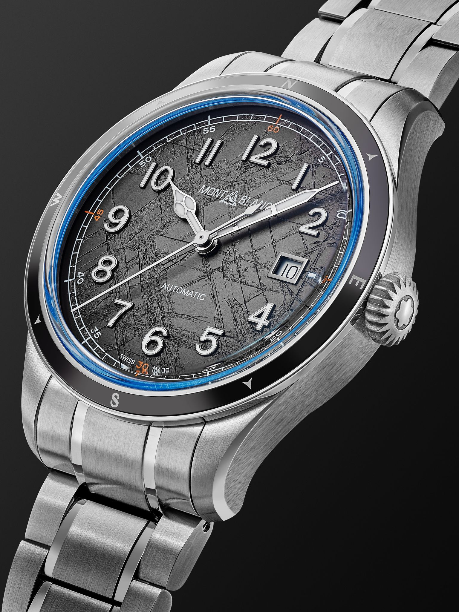1858 0 Oxygen The 8000 Automatic 41mm Stainless Steel Watch, Ref. No. MB130984 Gray - 3
