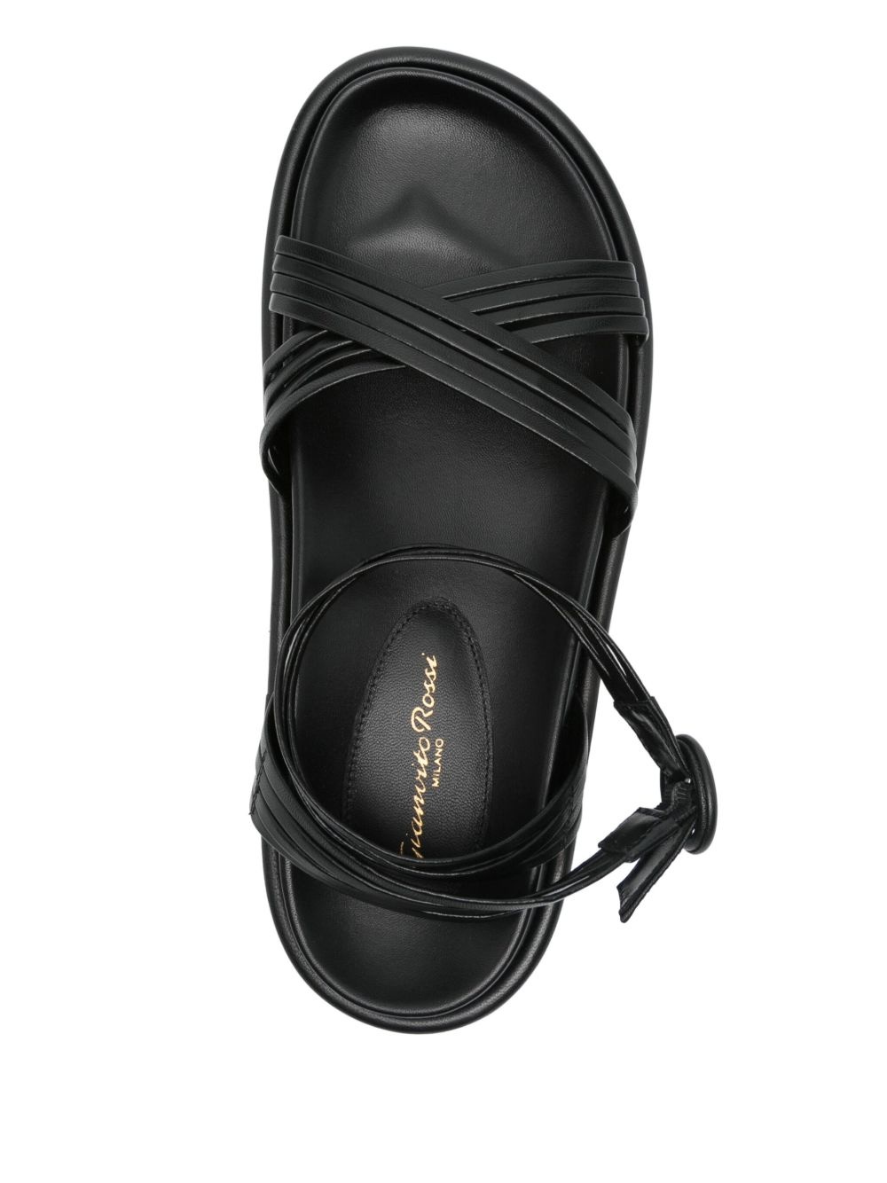 leather flat sandals - 4