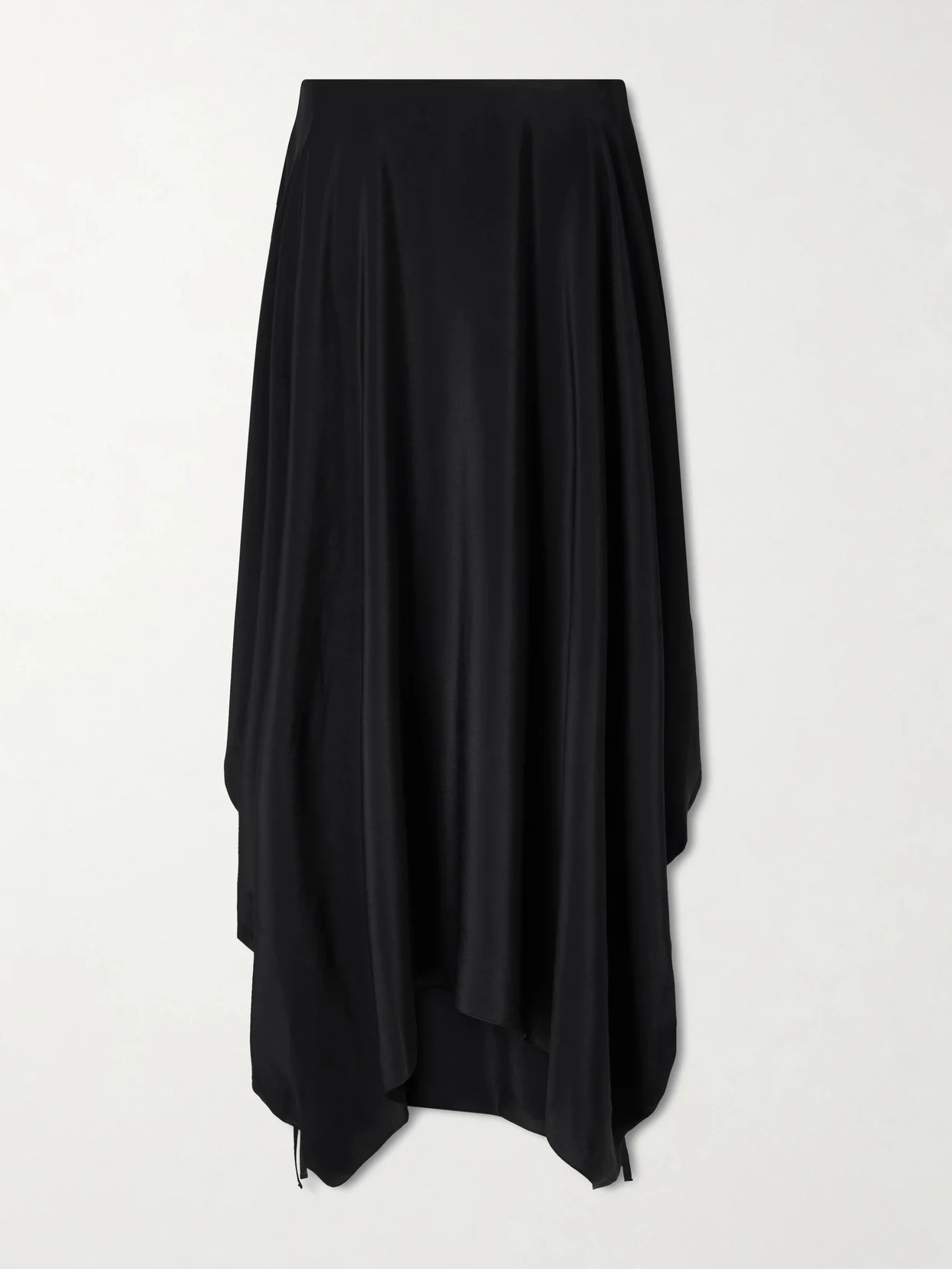 Desia Asymmetric Silk-crepe Midi Skirt - 1