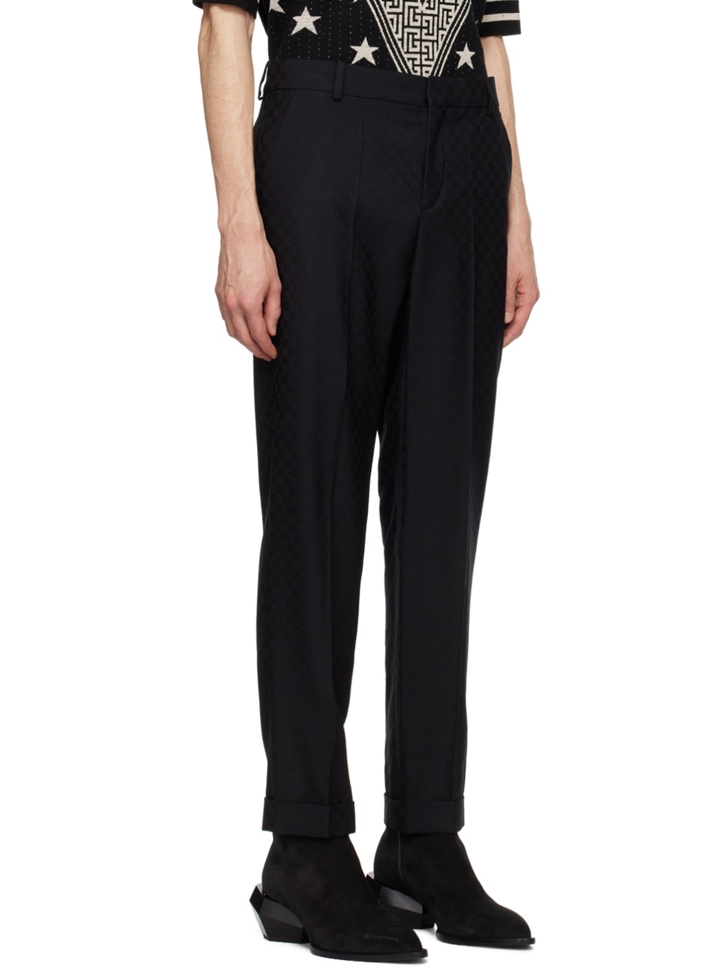 Black Monogram Trousers - 2