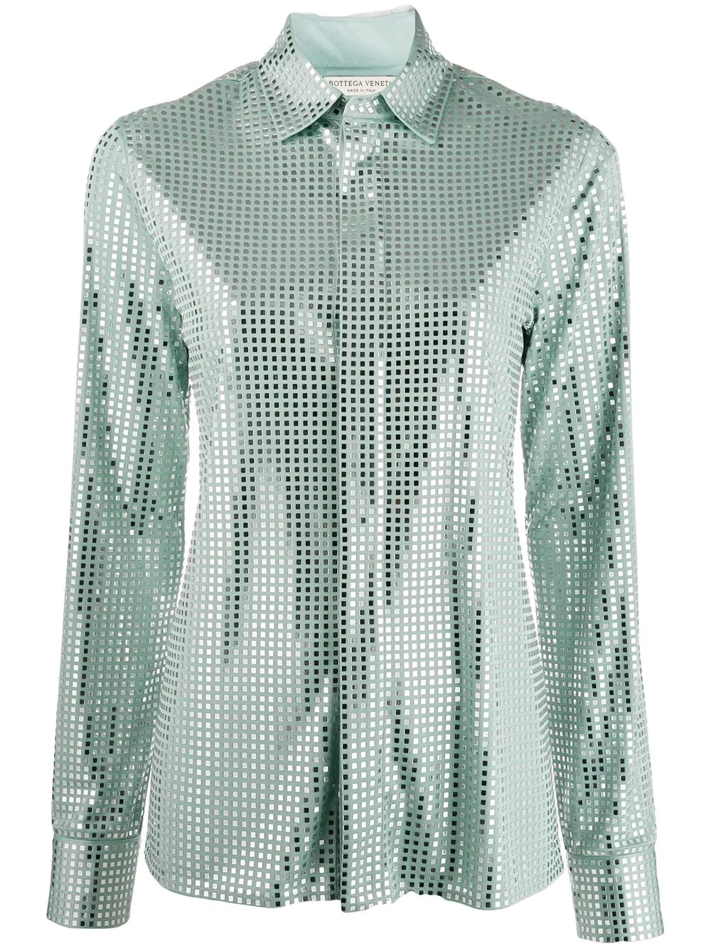 mirror sequin detail shirt - 1