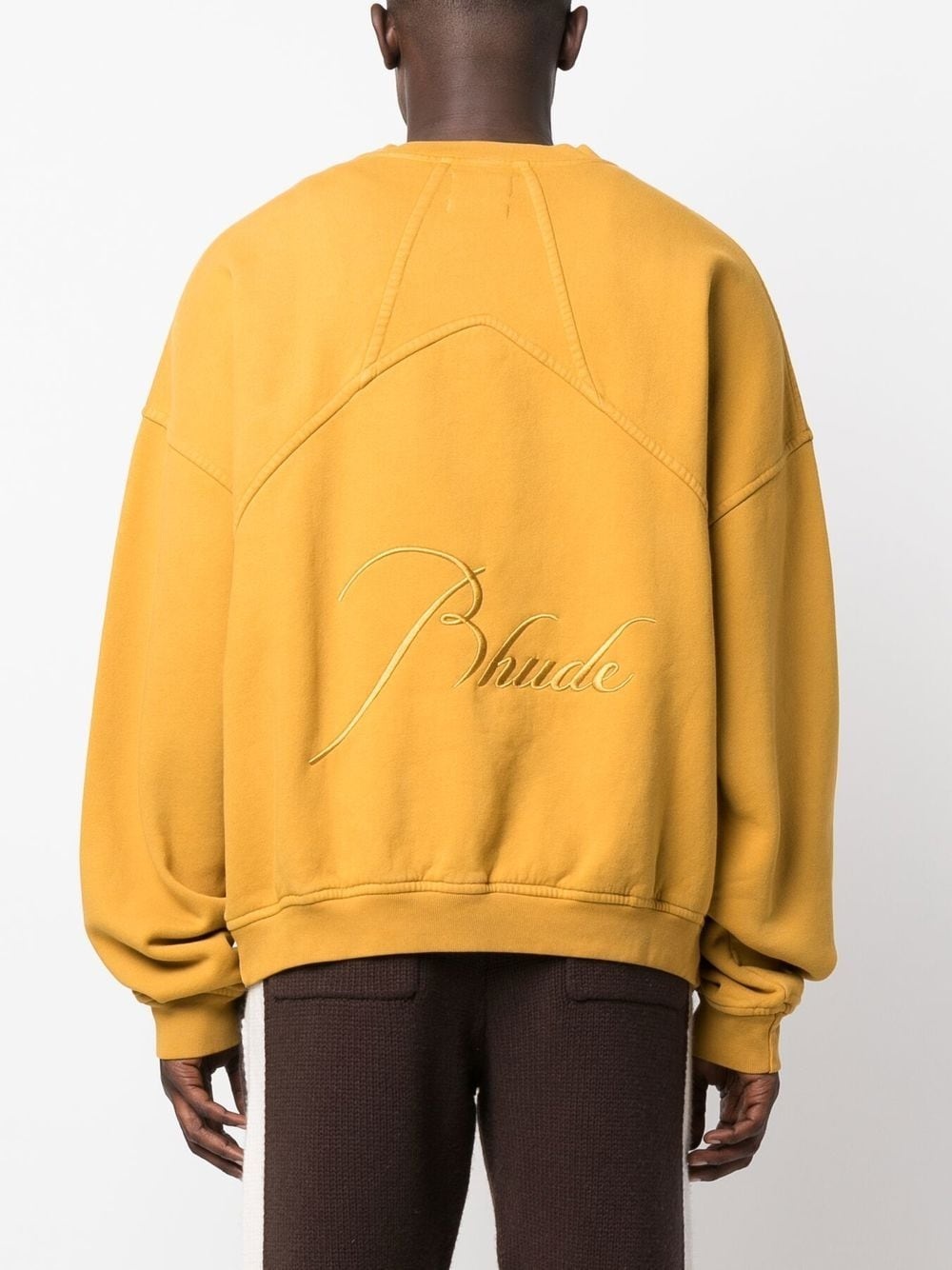 logo-embroidered panelled sweatshirt - 4