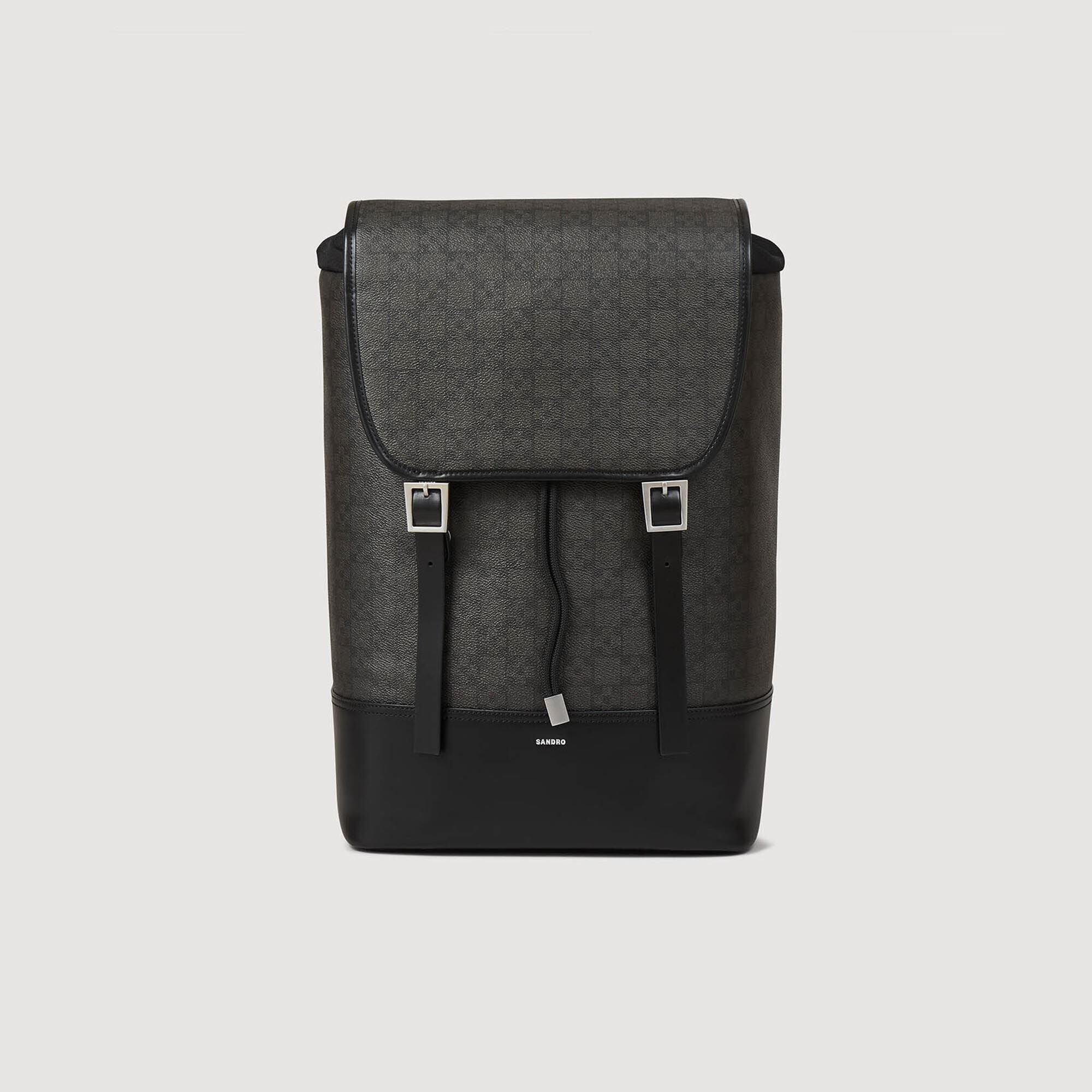 SQUARE CROSS COATED CANVAS BAG - 6