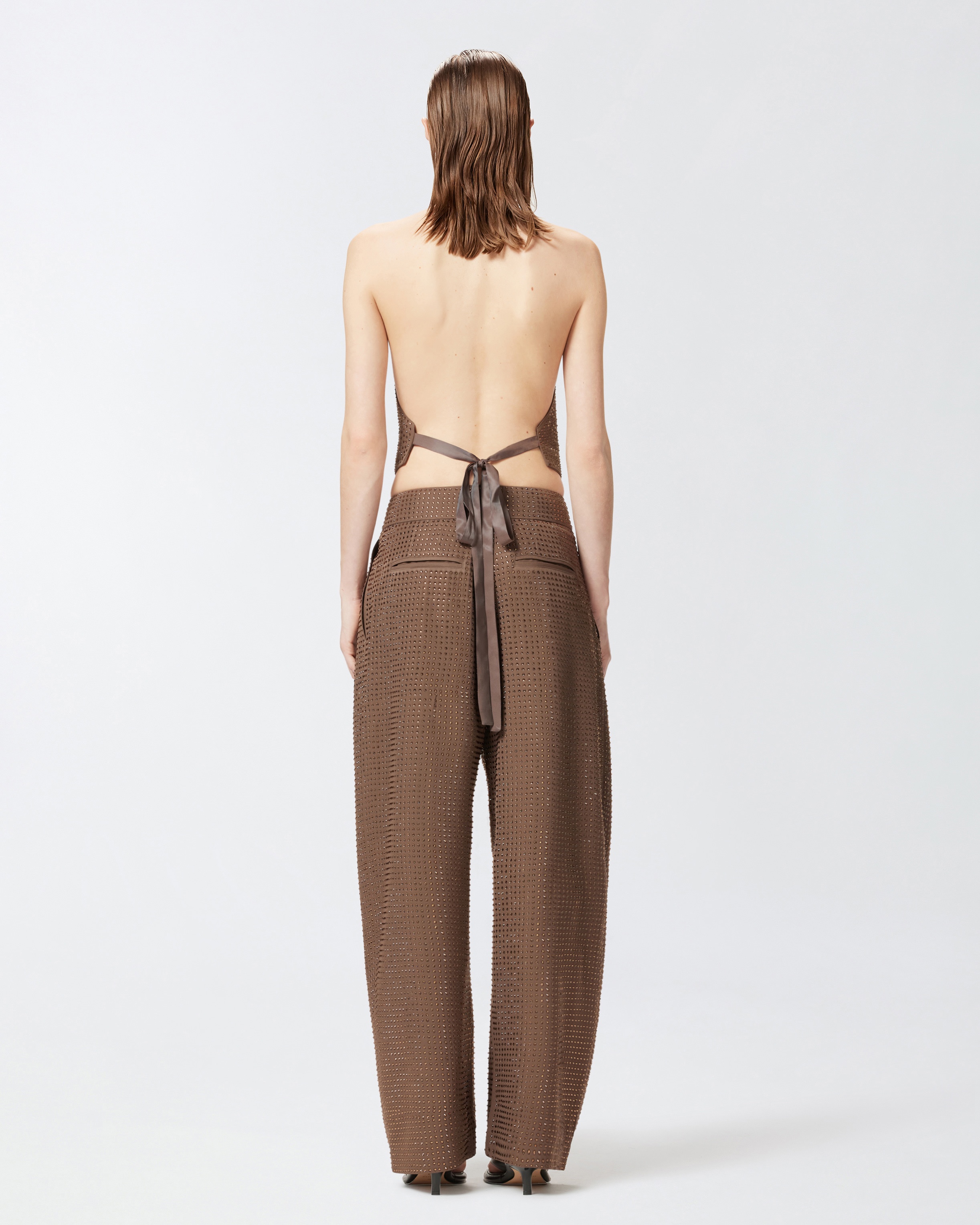 WIDE FULL RHINESTONE TROUSERS - 4
