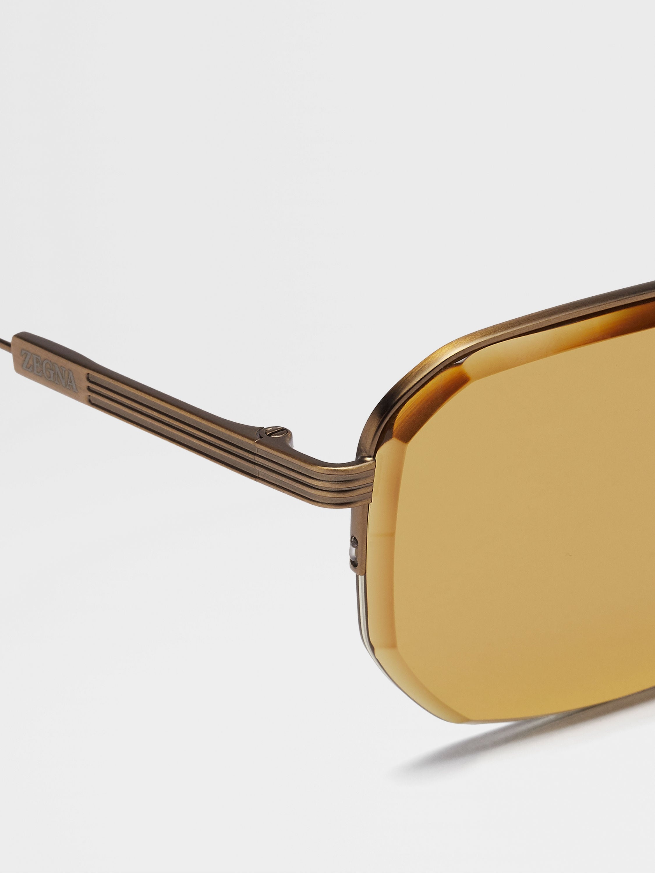 ANTIQUED BRASS METAL SUNGLASSES - 2