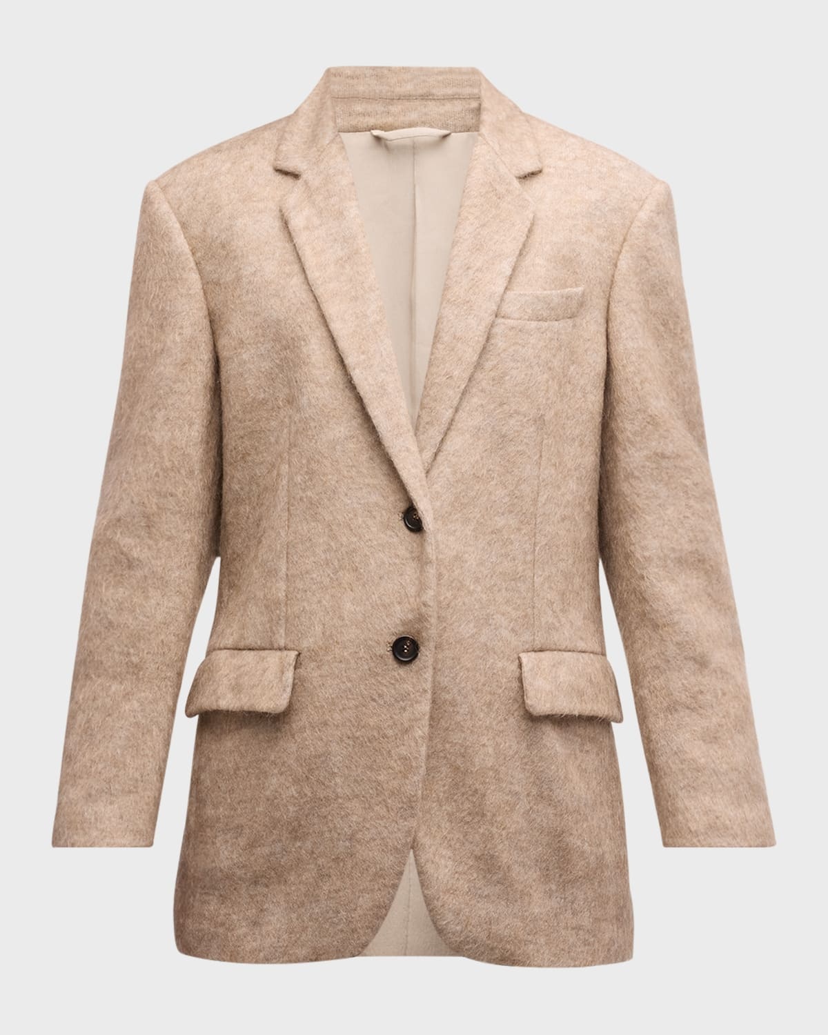 Cashmere-Mohair Single-Breasted Suit Jacket - 1