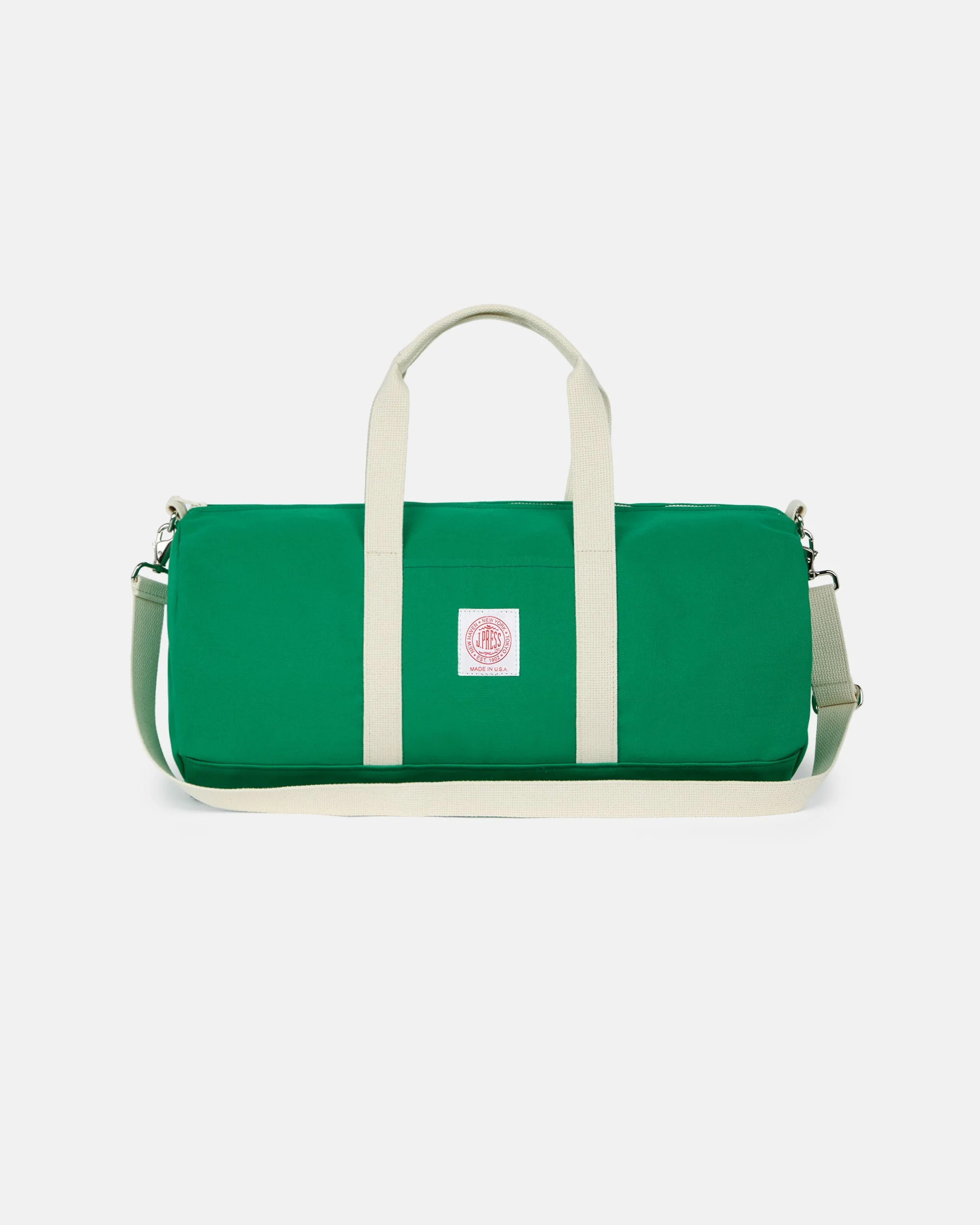 MADE-IN-USA GREEN CANVAS DUFFEL BAG - 1