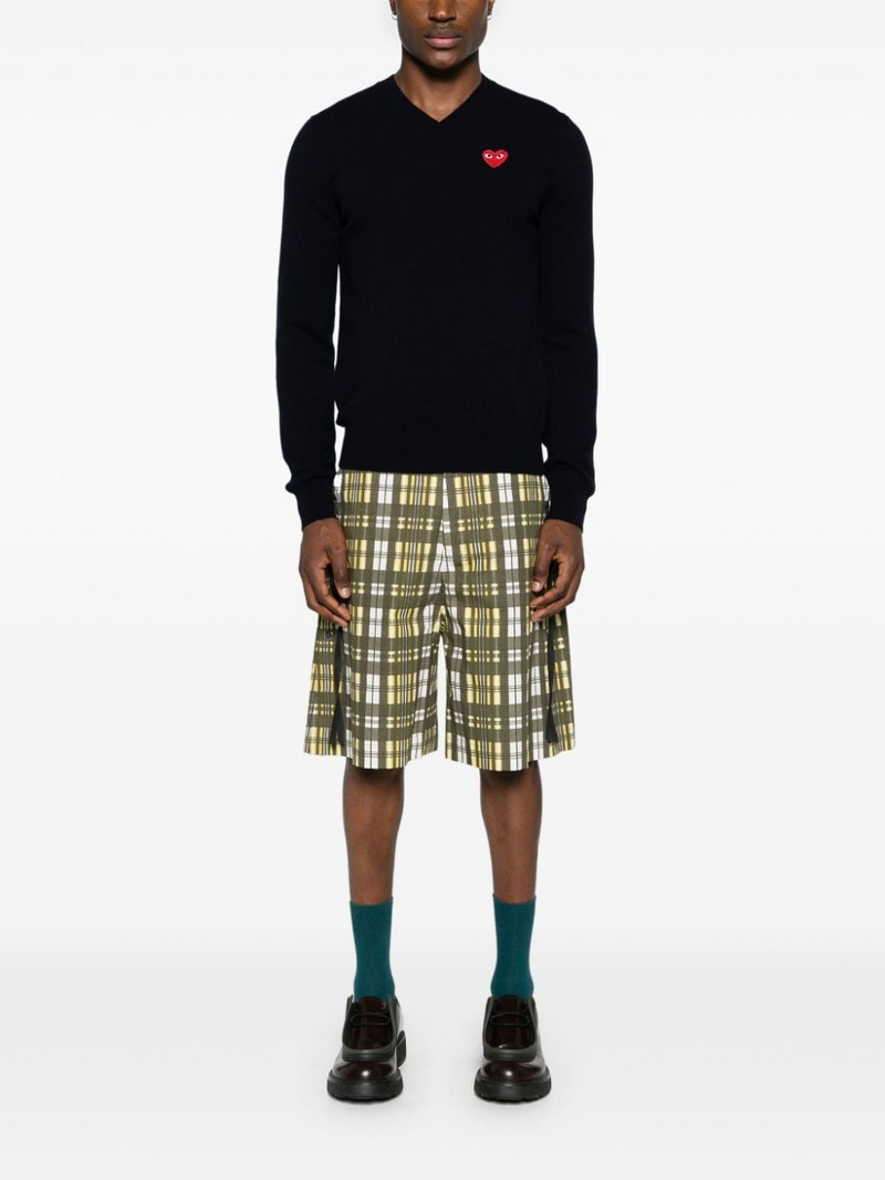 Comme des Garçons PLAY heart-patch wool jumper outlook