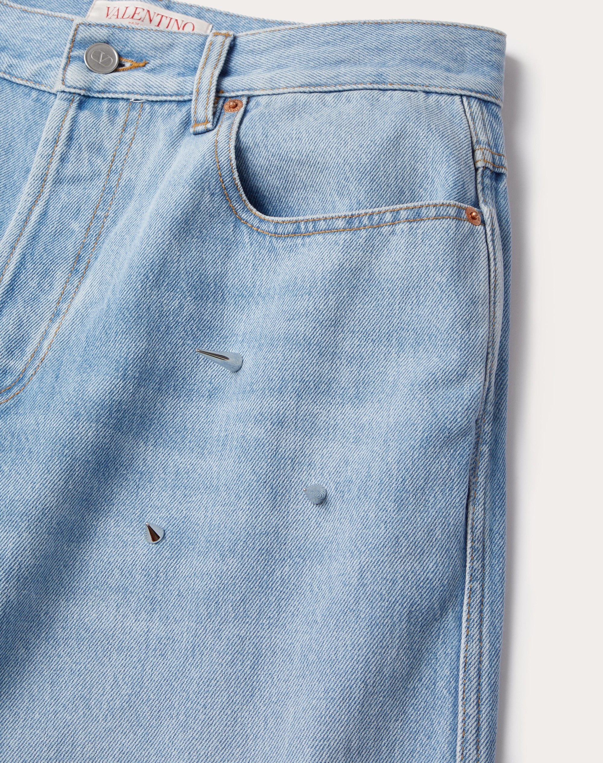 DENIM TROUSERS WITH PUNK STUDS - 3