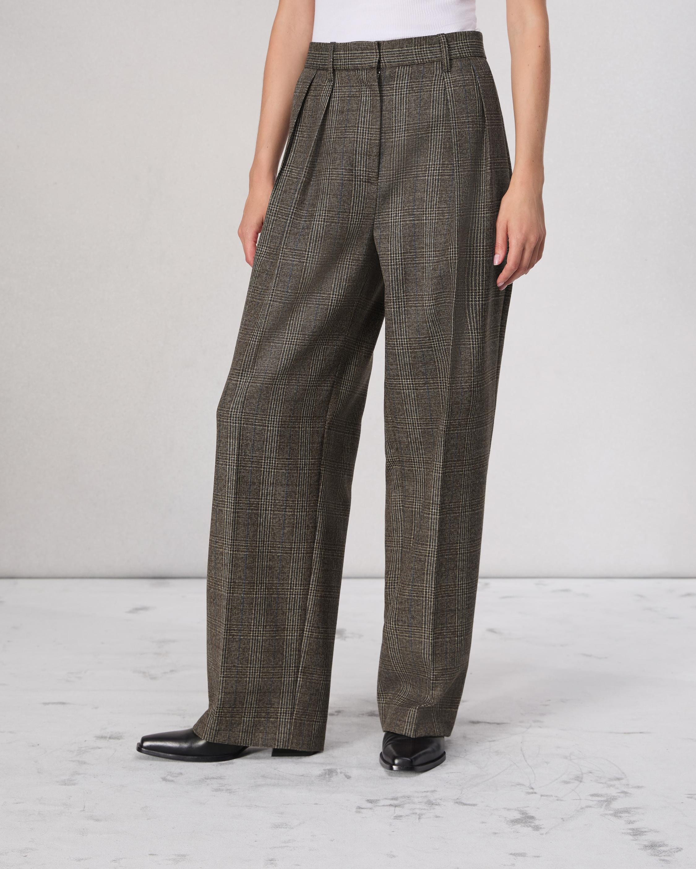 Francine Plaid Wool Pant - 3