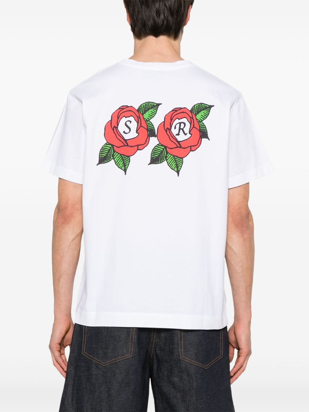 rose-print T-shirt - 3