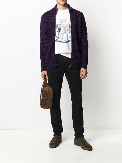 Etro chunky knit zipped cardigan  outlook