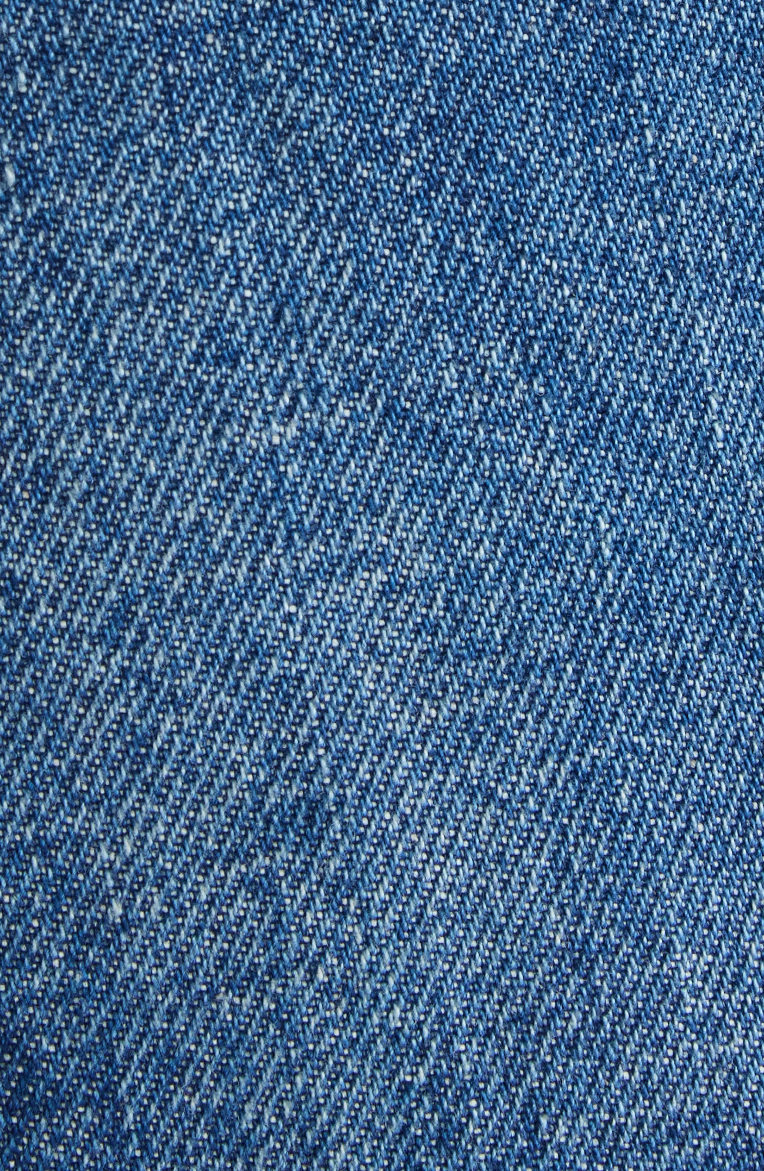 Chloé Split Hem Straight Leg Jeans in Faded Indigo at Nordstrom - 6